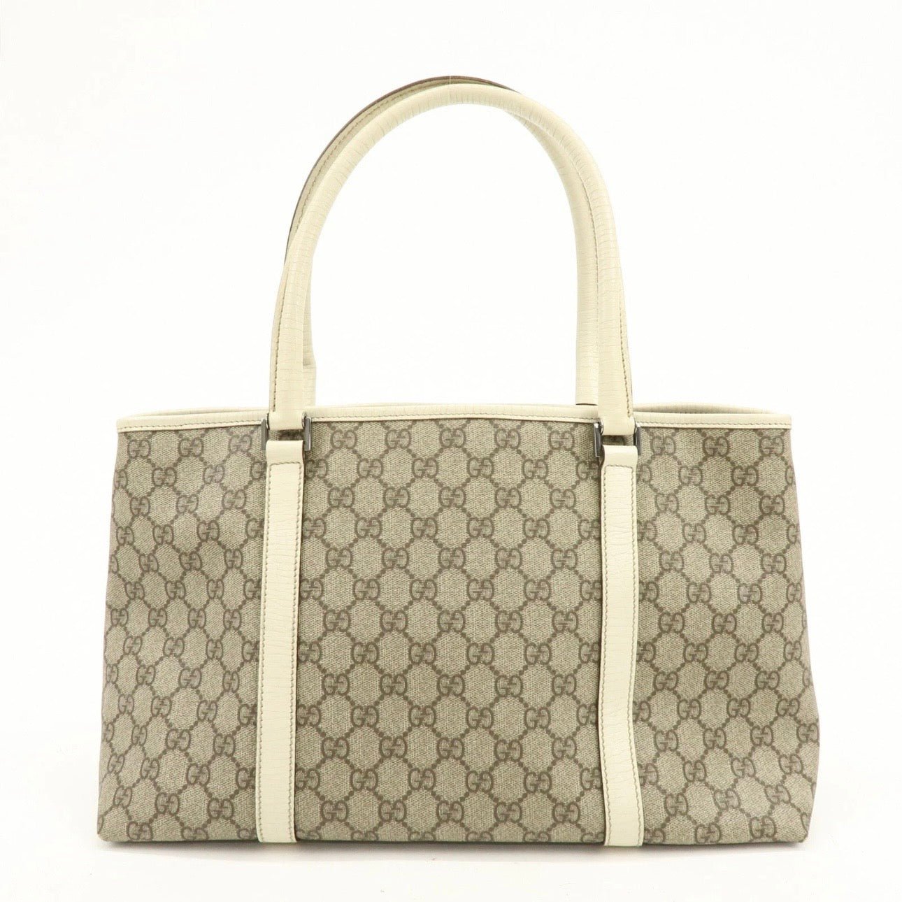 GUCCI GG Canvas Leather Shoulder Bag Tote Bag
