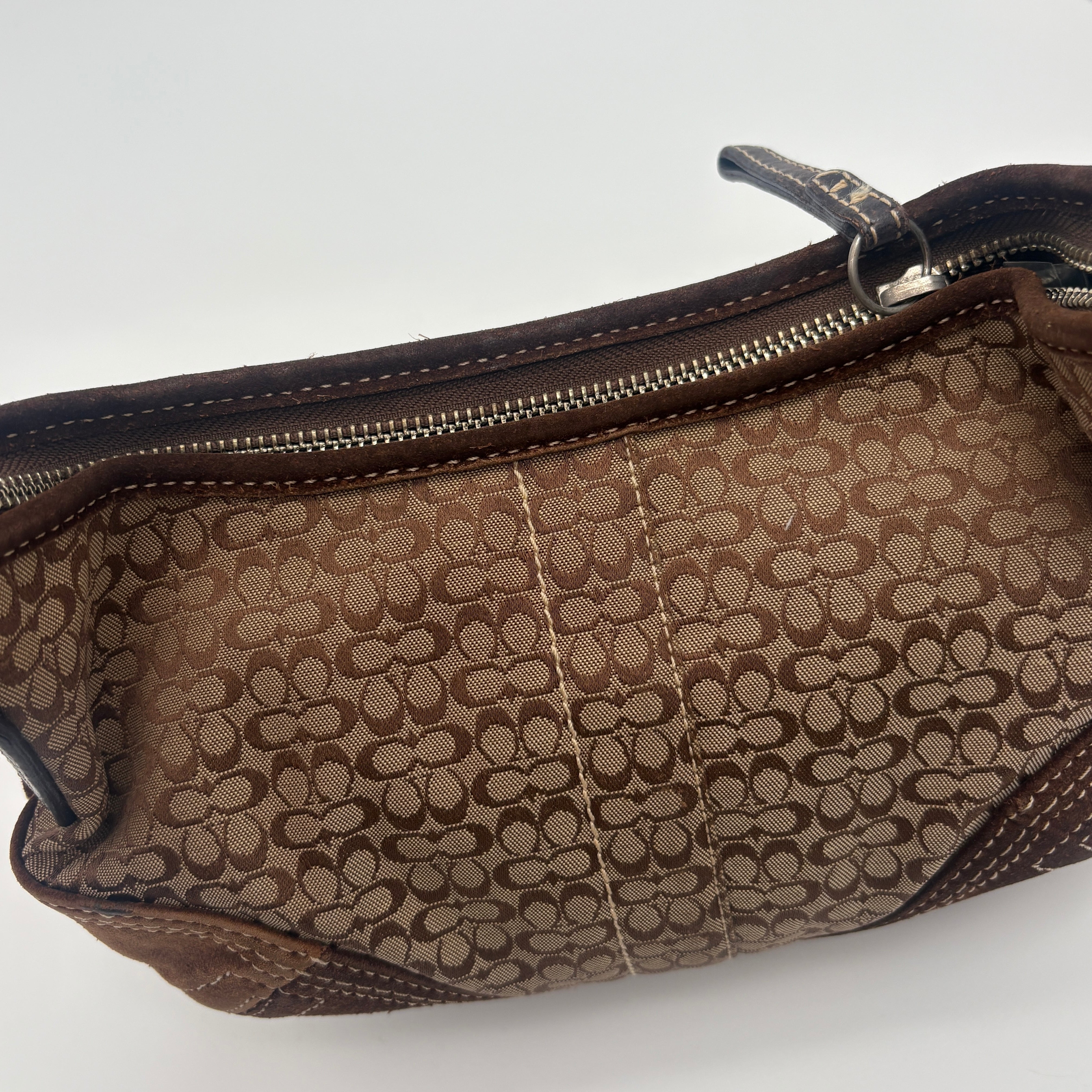 Coach Signature Suede Bag