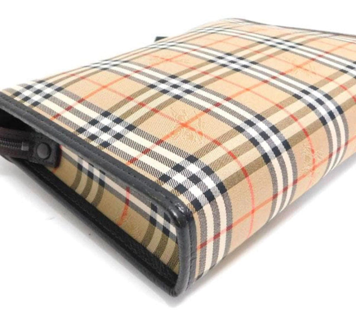Burberry Nova Check Clutch - Beige, Canvas