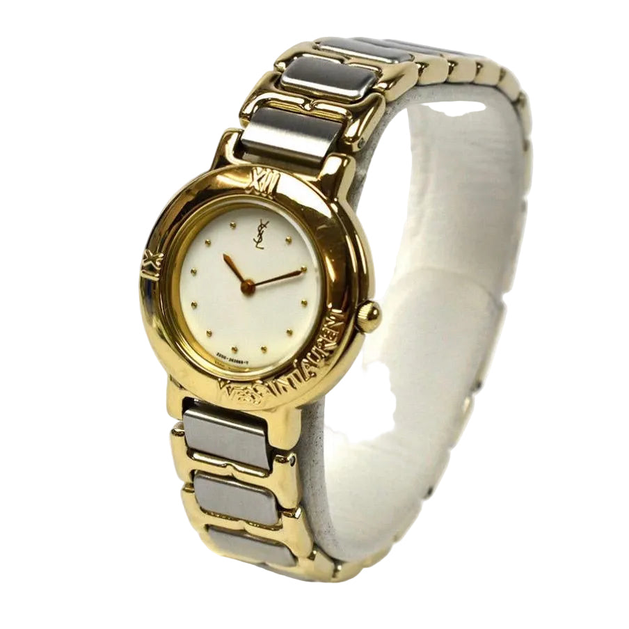 Saint Laurent Gold, Silver Watch