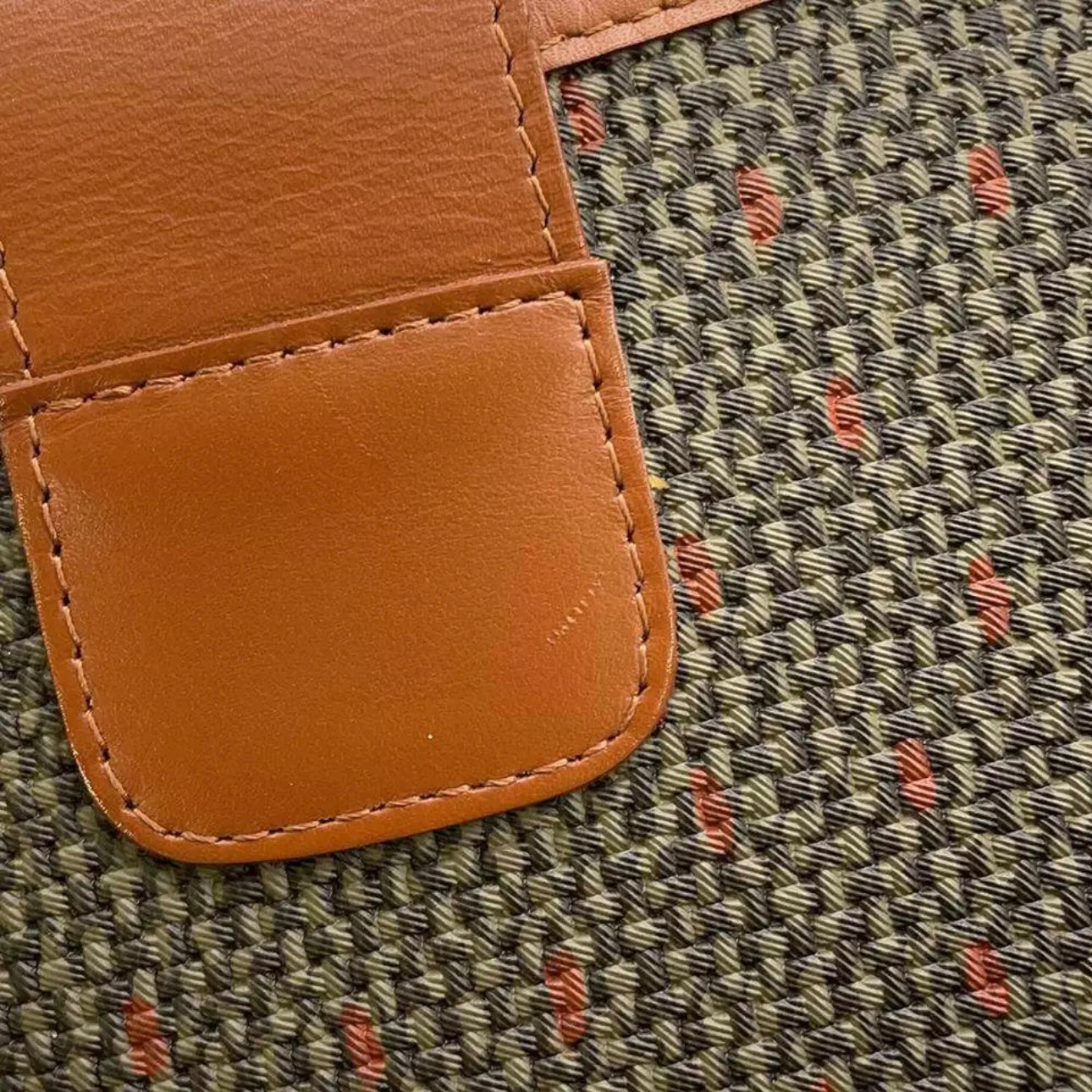 Shoulder Bag Leather Brown/Khaki