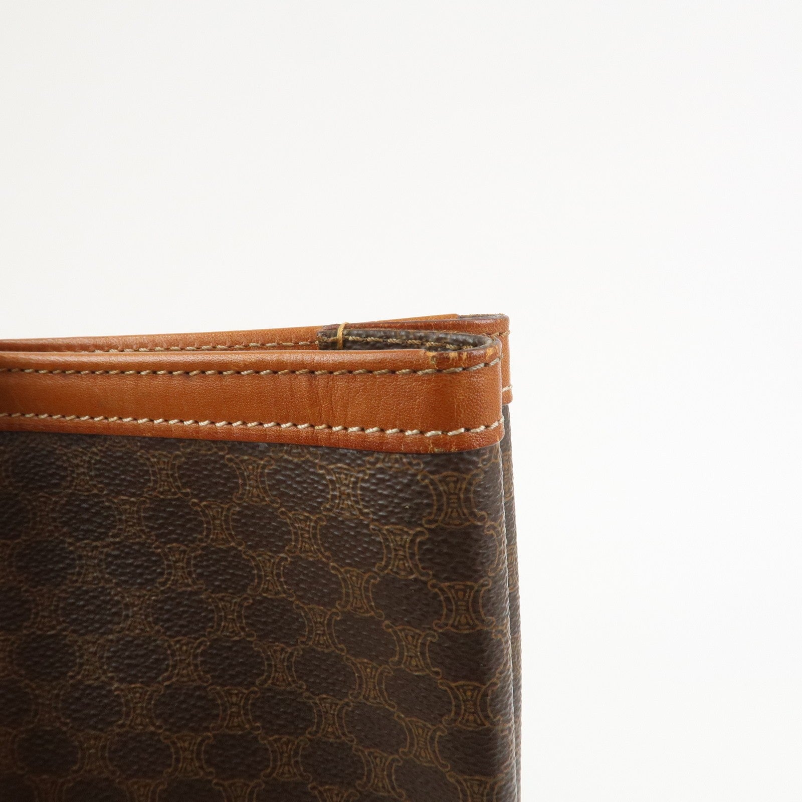 Celine Macadam Tote Bag - Brown, PVC Coated Canvas and Leather