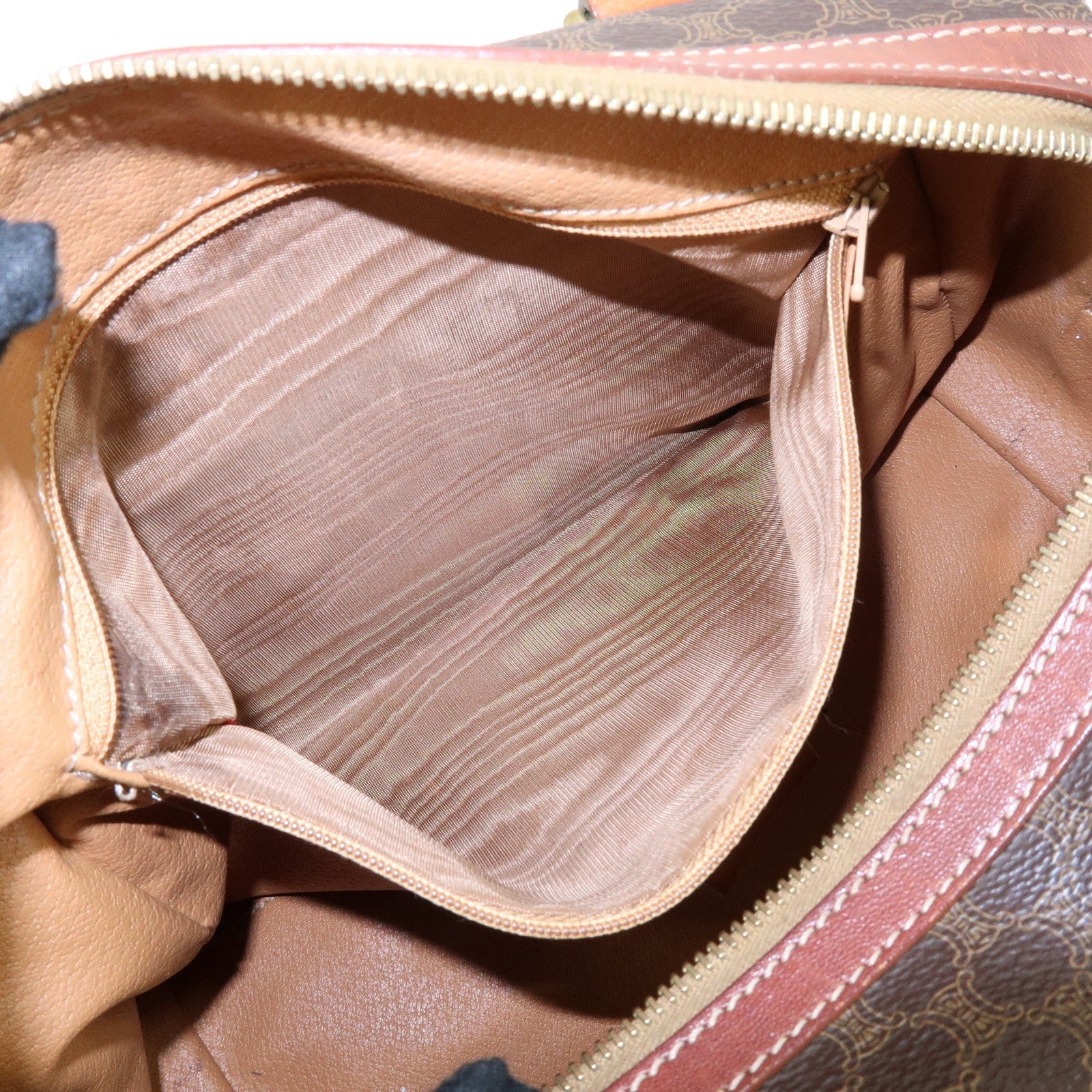 Celine Macadam Boston Hand Bag - Brown, PVC Leather