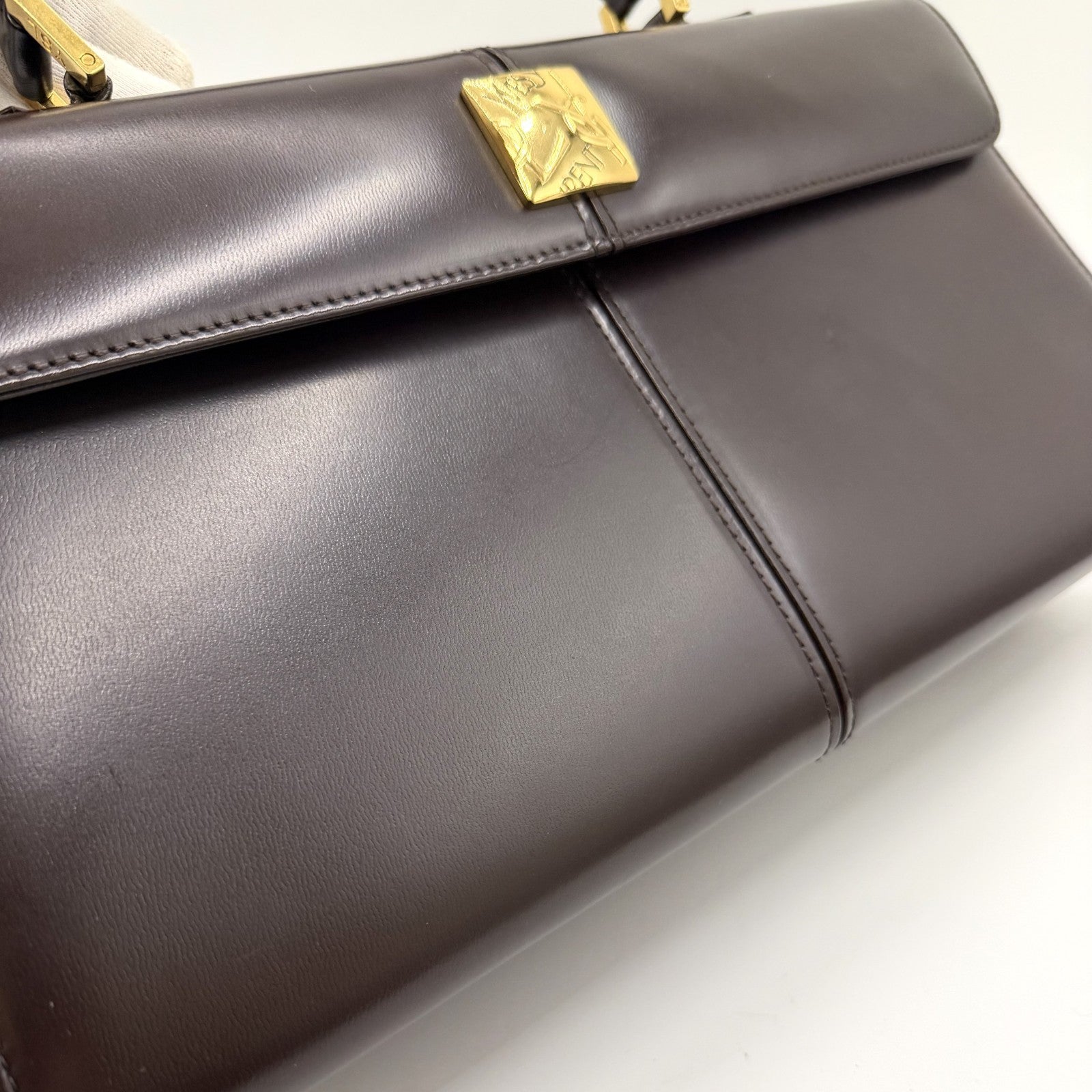 Saint Laurent Yves Vintage Tote Hand Bag - Brown, Leather
