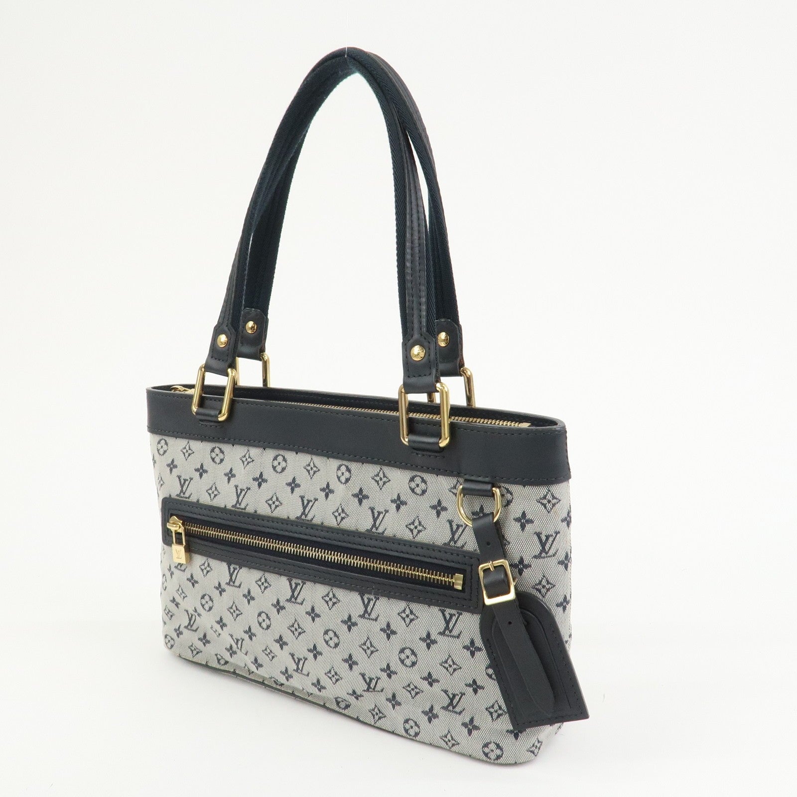 Louis Vuitton Monogram Mini Lin Lucille PM Hand Bag - Blue, Monogram Mini Canvas