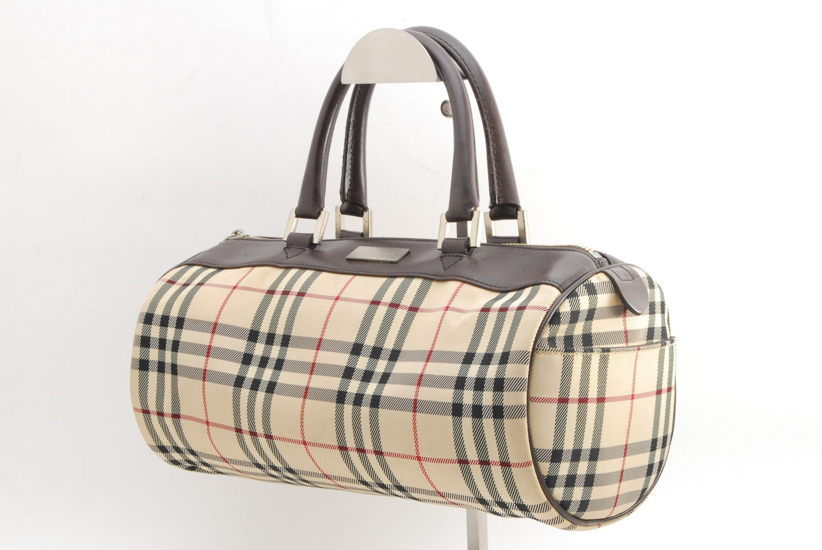 Burberry Nova Check Shoulder Hand Bag - Brown, Canvas Leather