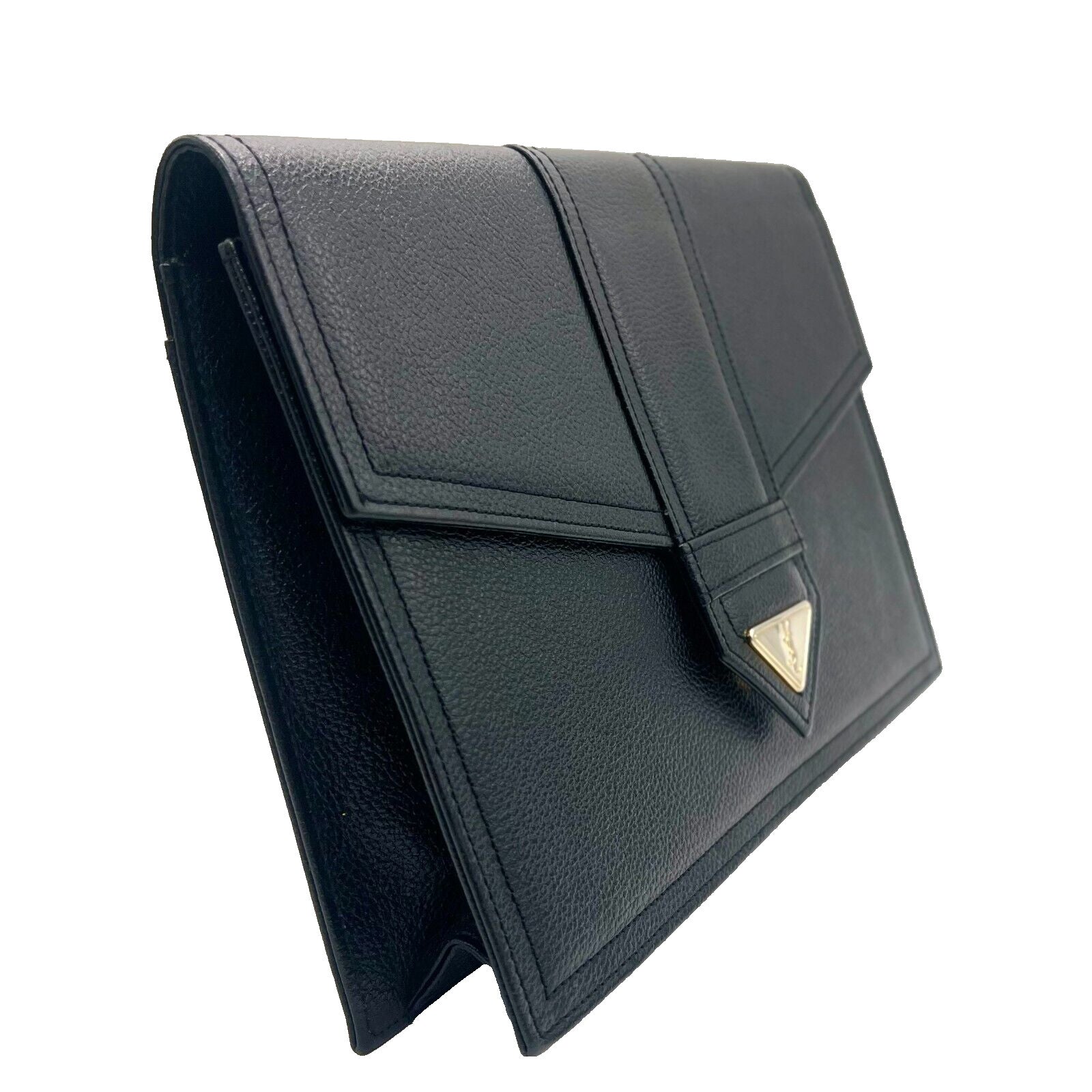 Saint Laurent YSL Clutch - Black, Leather
