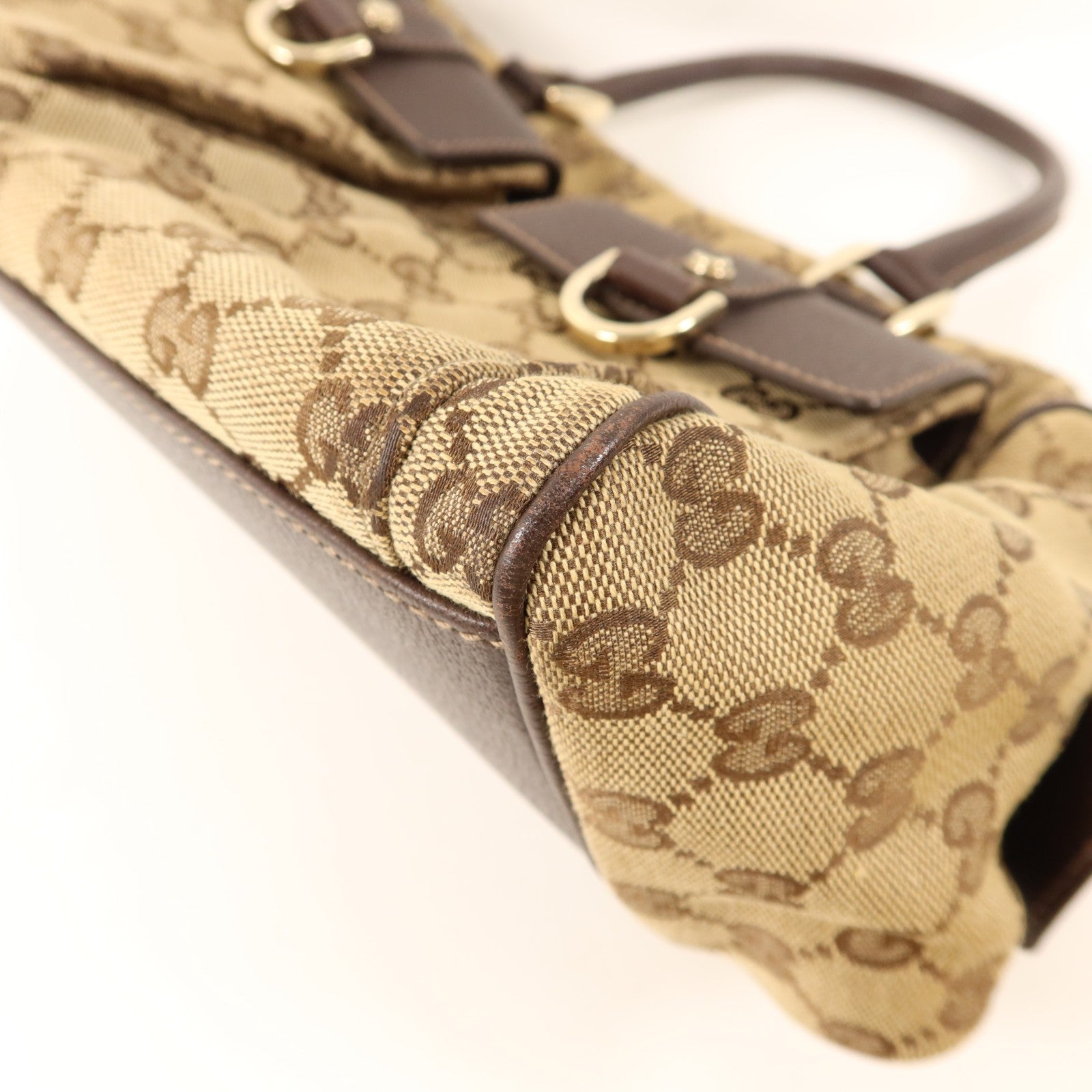 Gucci GG GHW Abbey Pocket Handbag - Brown, GG canvas