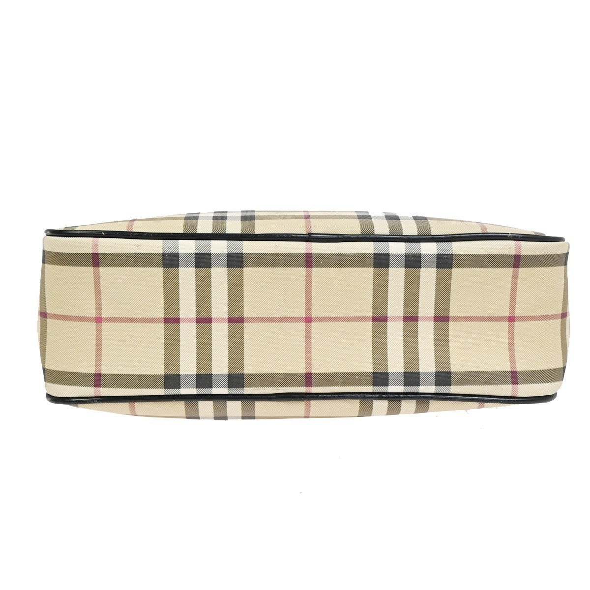 Burberry Nova Check Hand Bag - Beige Black, Leather PVC
