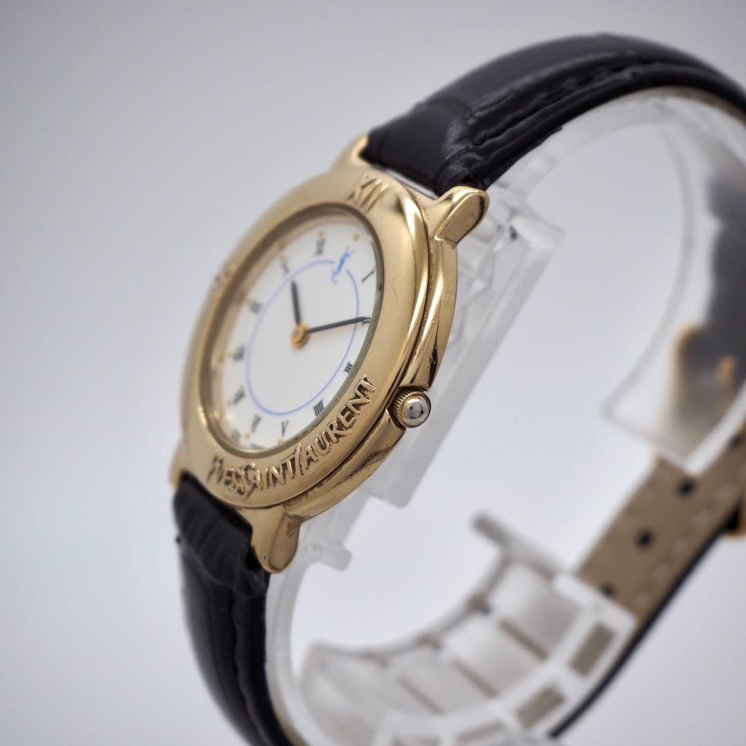 Yves Saint Laurent Quartz Wristwatch - Black, Leather