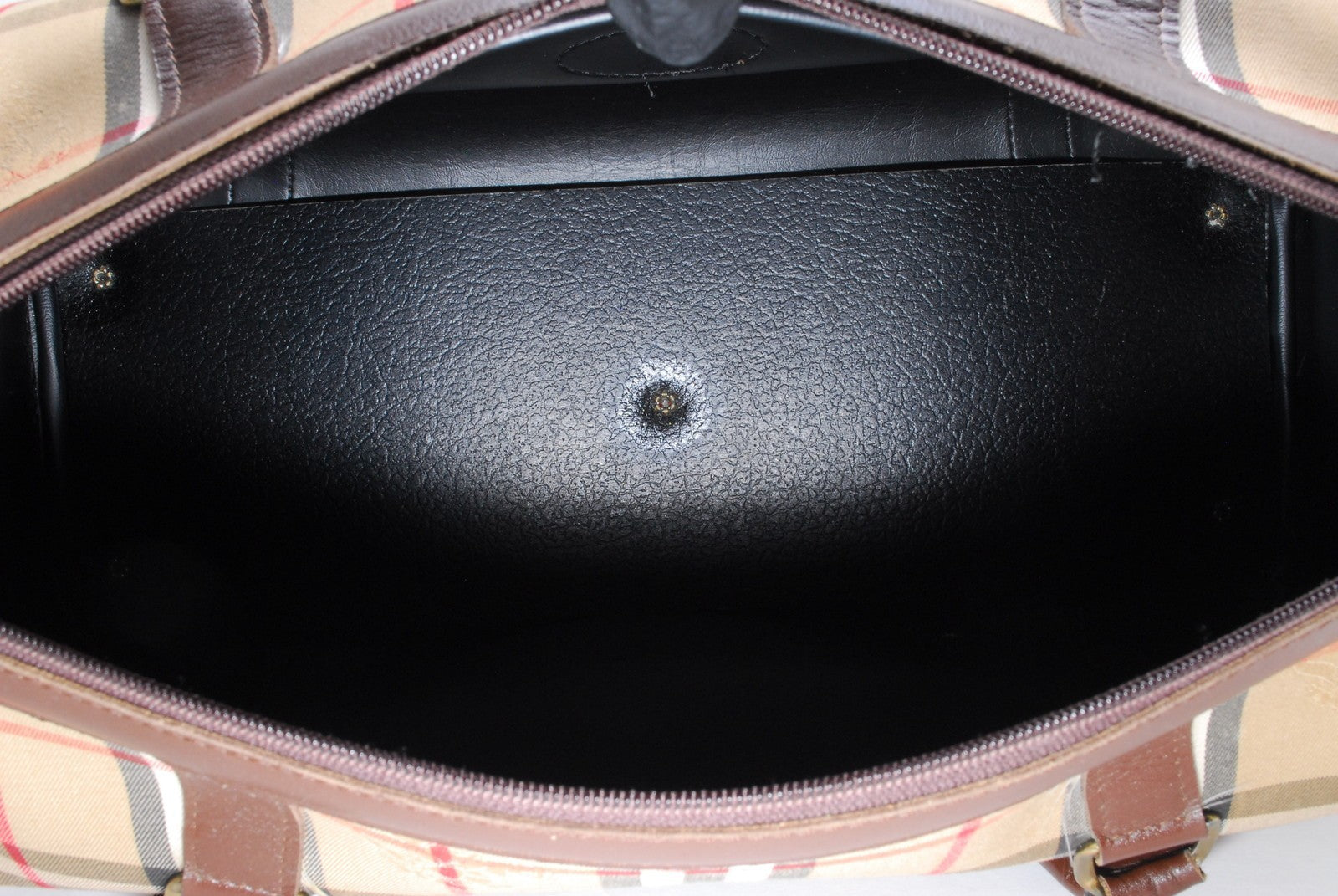 Burberry Nova Check Shadow Horse Boston Bag - Brown, Canvas