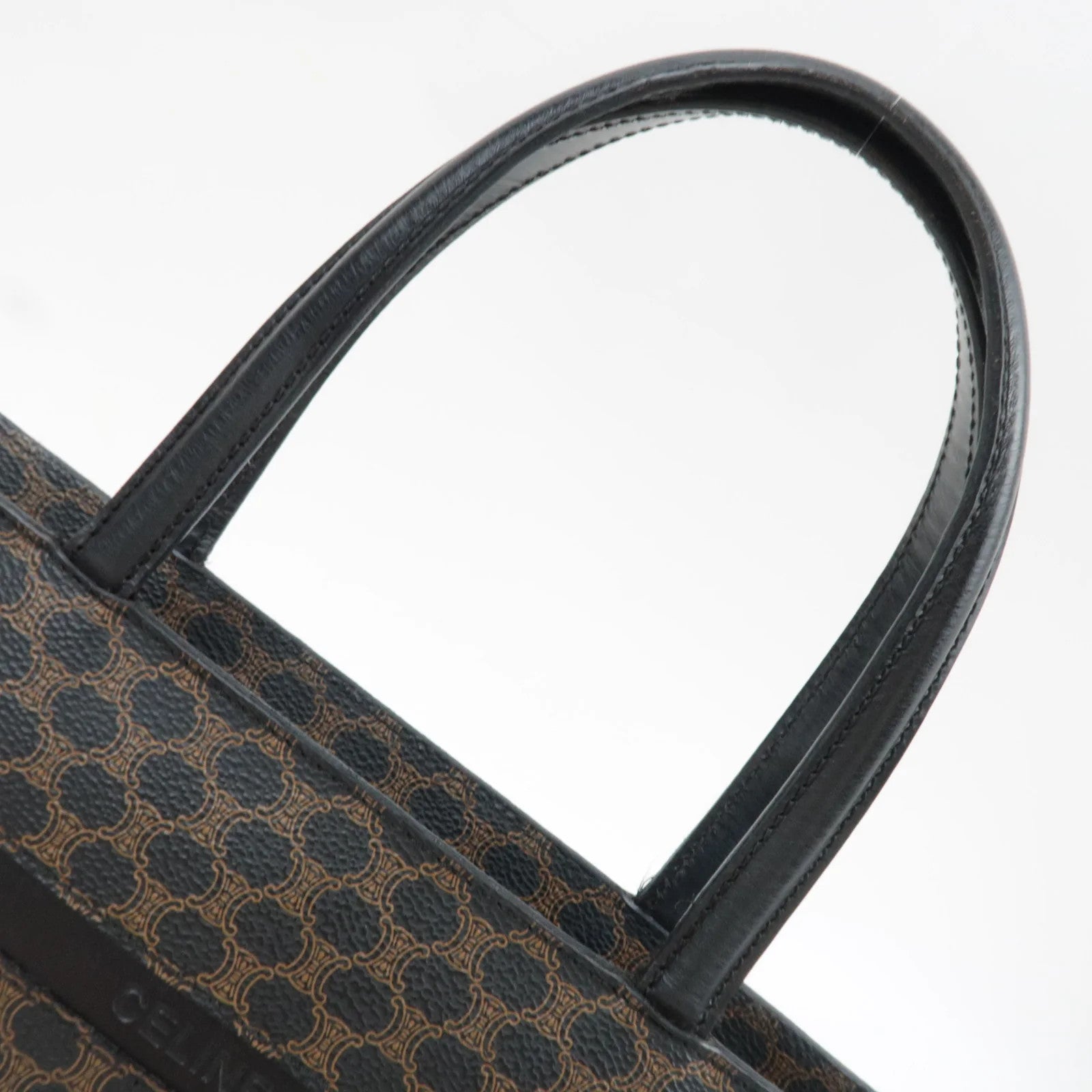 Celine Macadam Tote Bag - Black Brown, PVC Leather