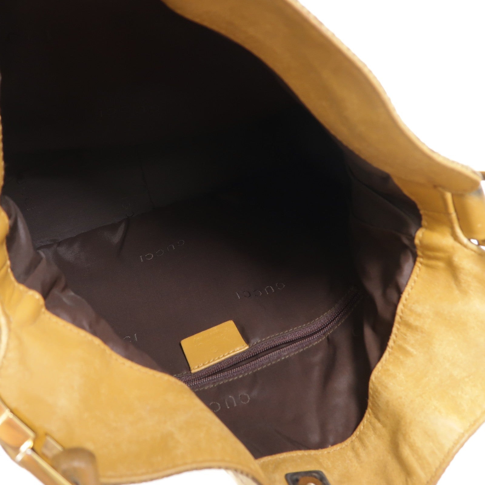 Gucci GG GHW Bamboo 2 Way Shoulder Bag - Beige, Canvas