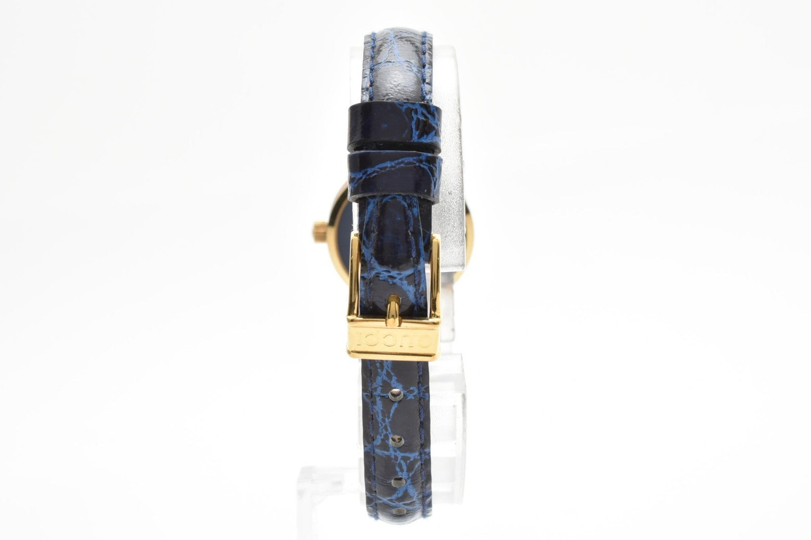 Gucci 2000L Watch - White, Gold, Blue, Stainless Steel, Leather