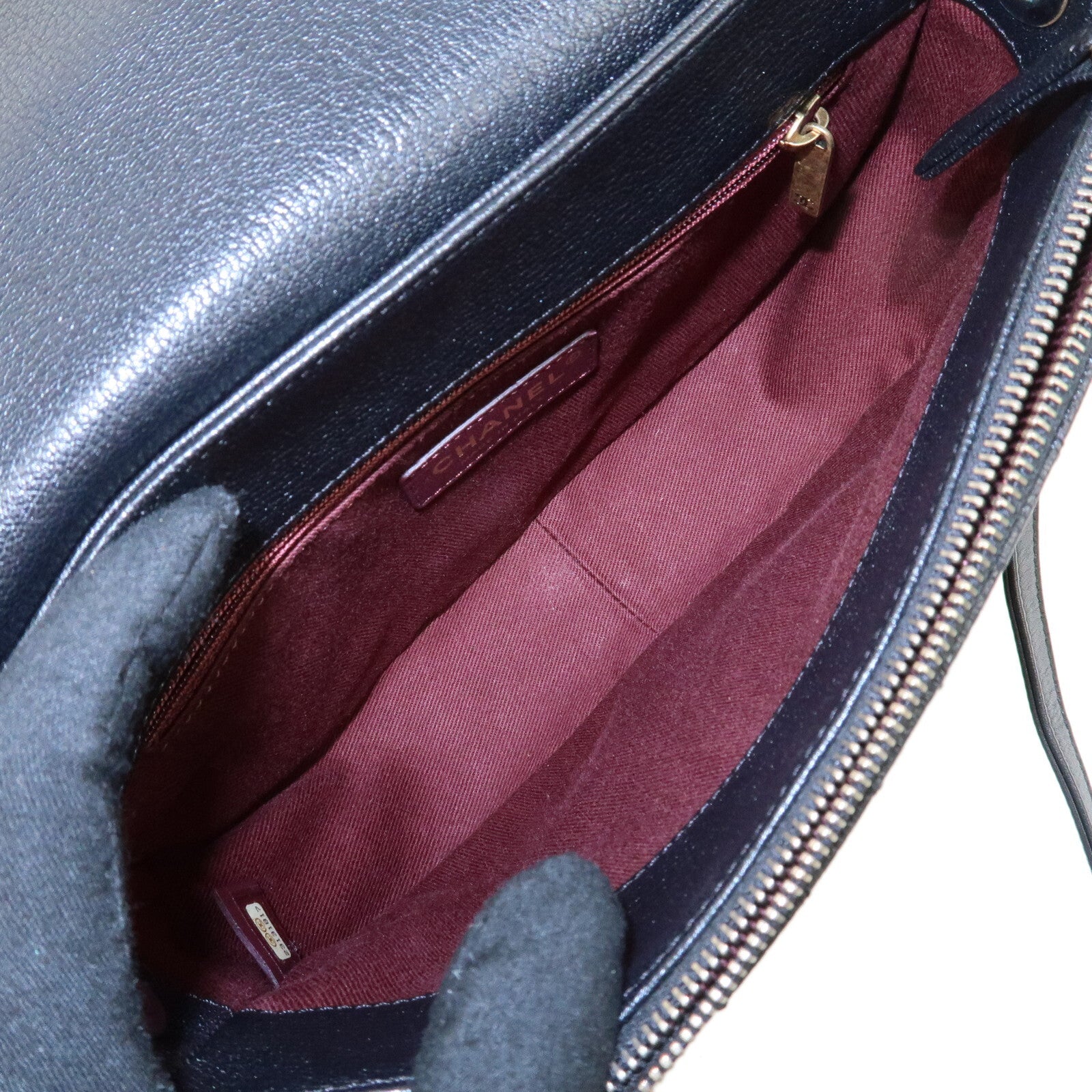 Chanel Matelasse 2 Way Hand Bag - Black, Lamb Skin