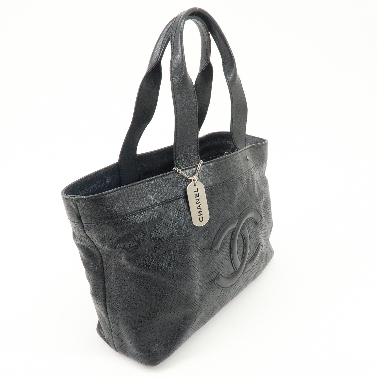 Chanel Coco Mark Tote Bag - Black, Calf Leather