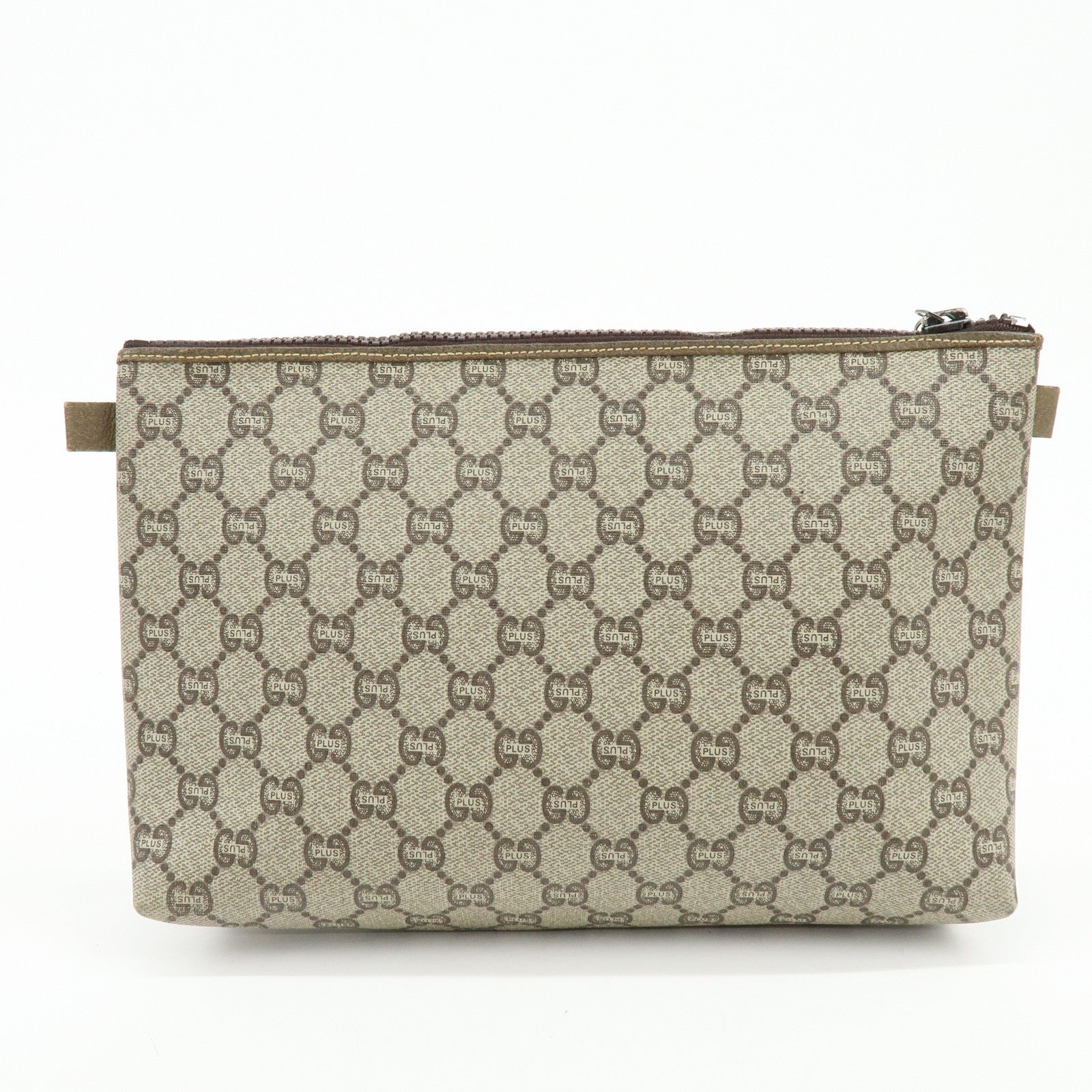 Gucci GG Plus Clutch Bag - Beige, Leather