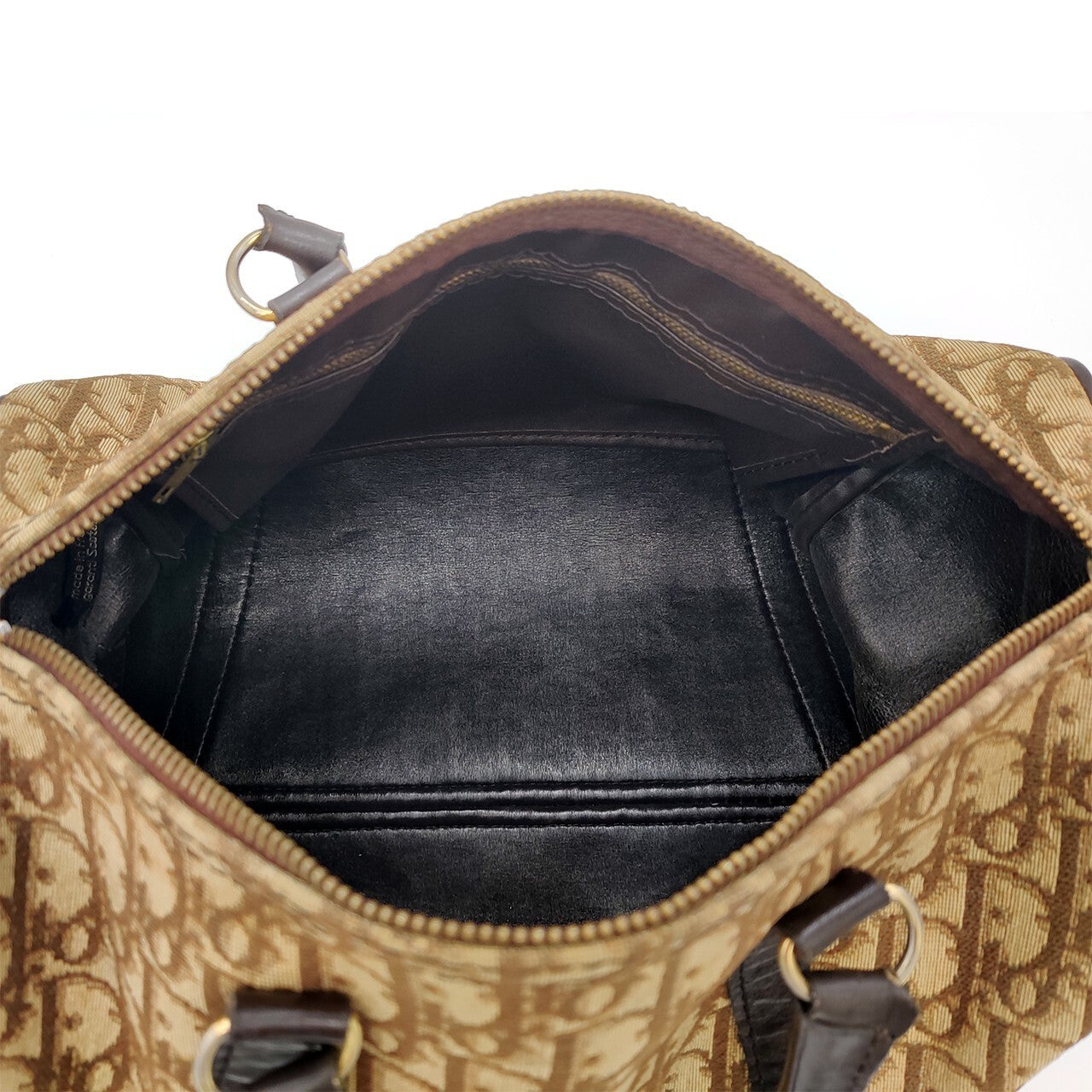 Dior Trotter Boston Handbag - Brown, Canvas Leather