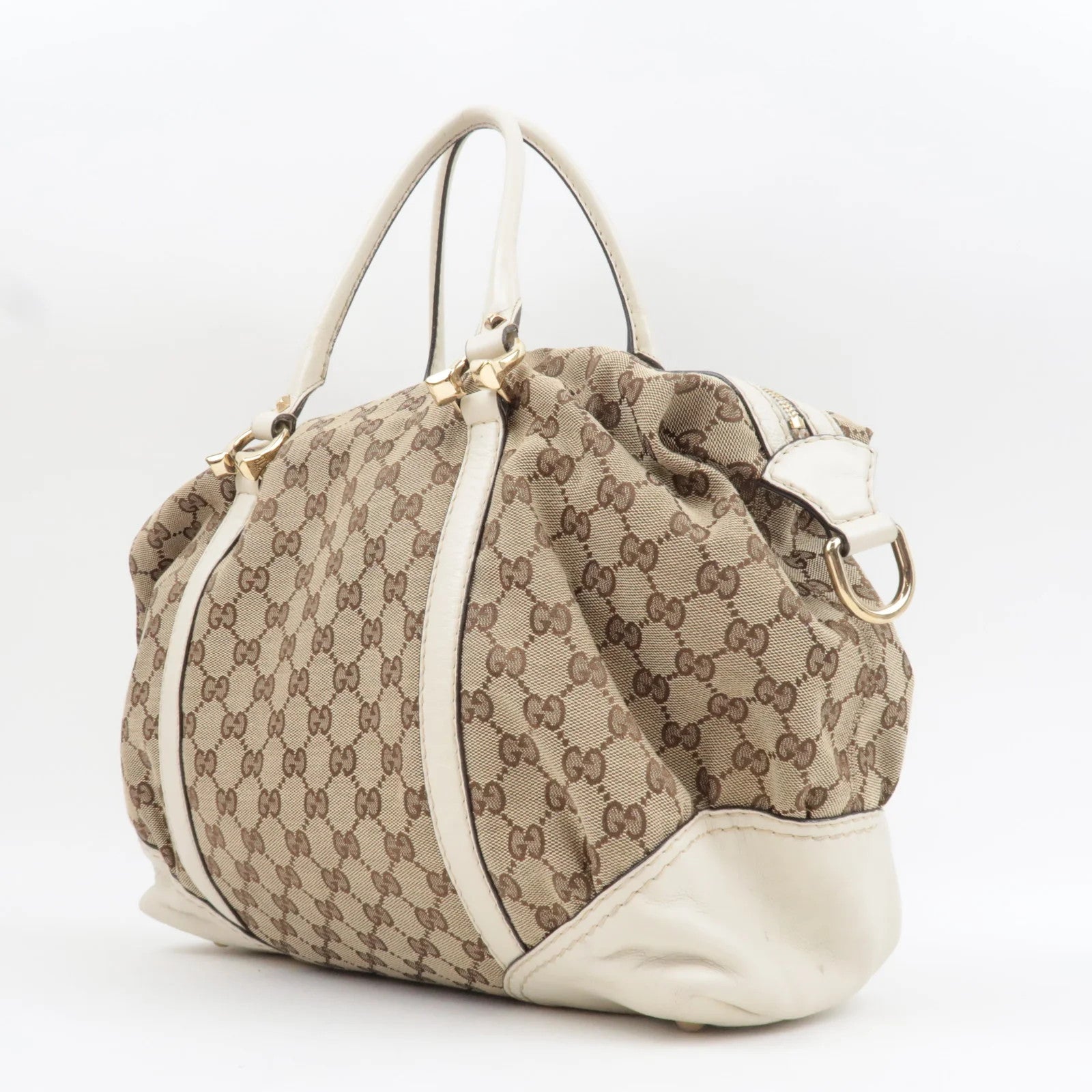 Gucci Tote Bag - Beige, GG Canvas and Leather