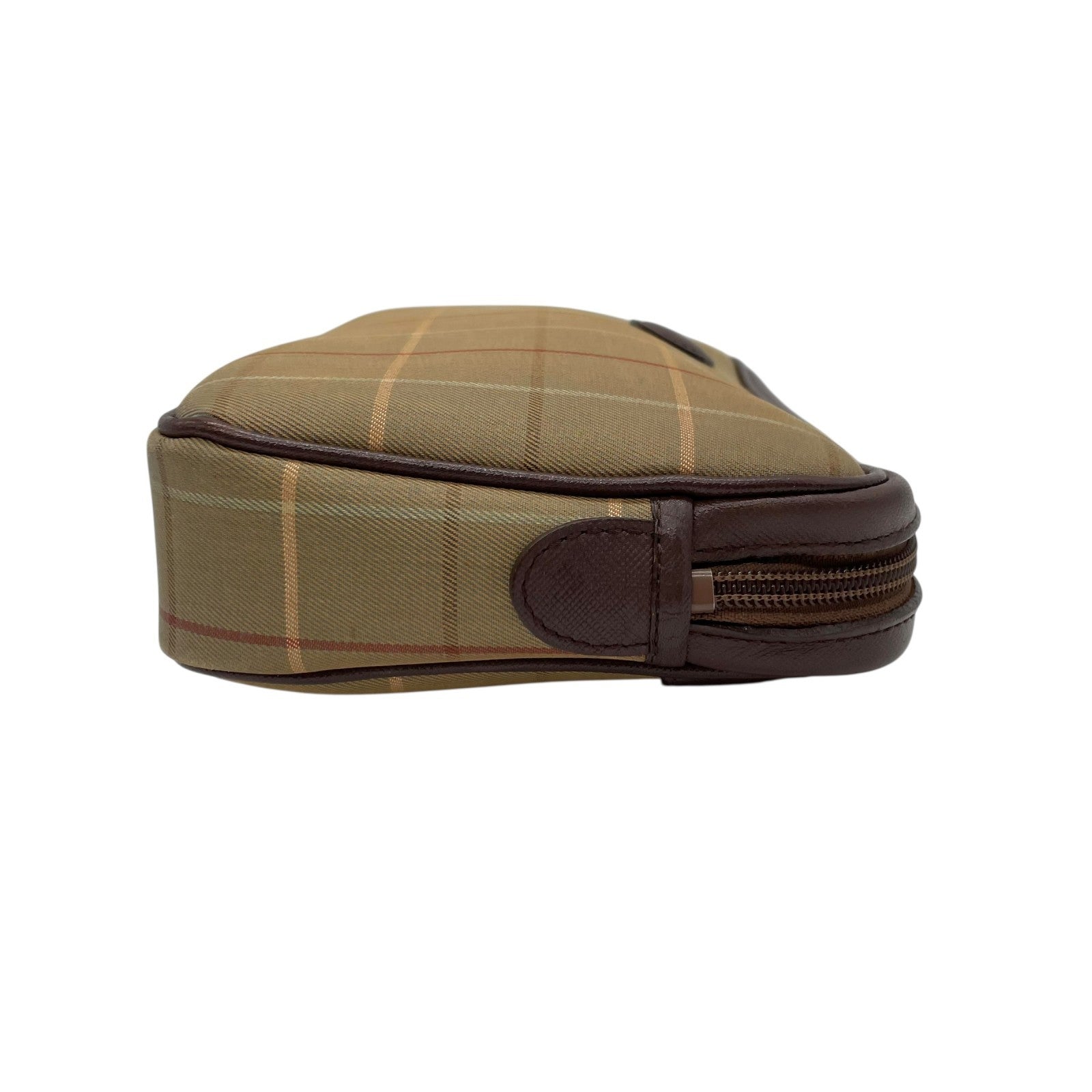 Burberry Clutch Pouch - Khaki Brown, Canvas Leather