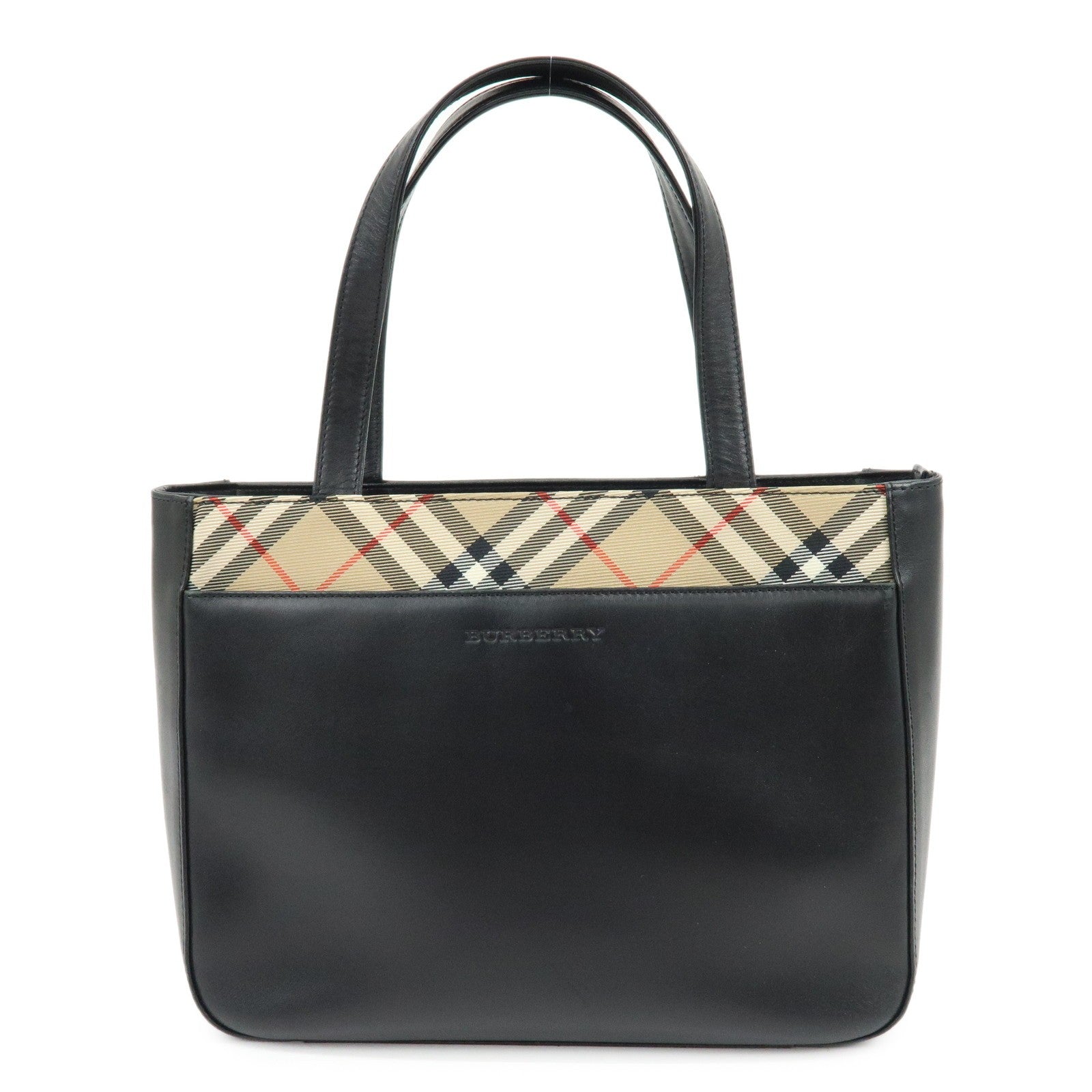 Burberry Tote Bag Handbag - Black, Leather