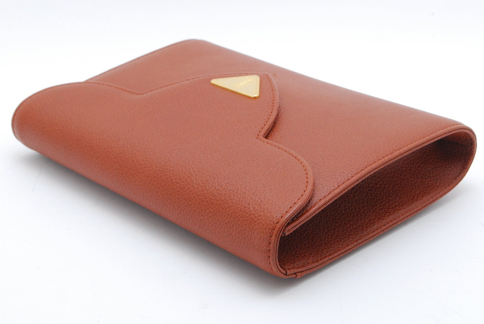 Saint Laurent Yves Clutch - Brown, Leather