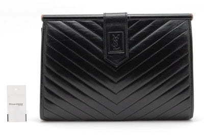 Saint Laurent Yves Saint Laurent Clutch Bag - Black, Leather