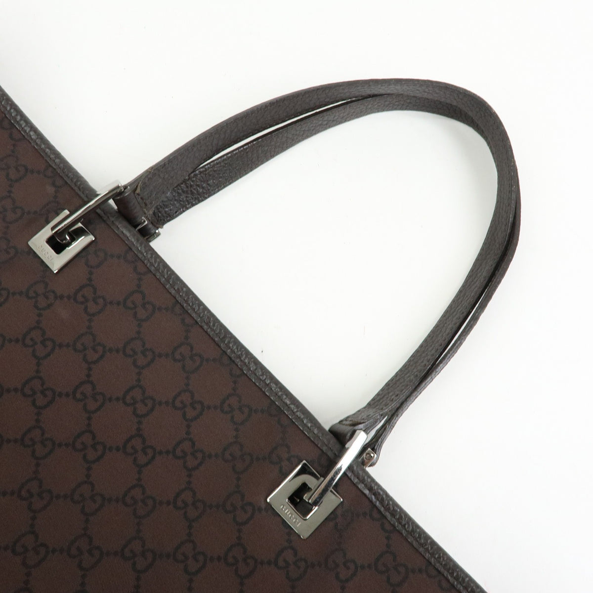 Gucci GG Nylon Leather Tote Bag - Brown, Nylon Leather