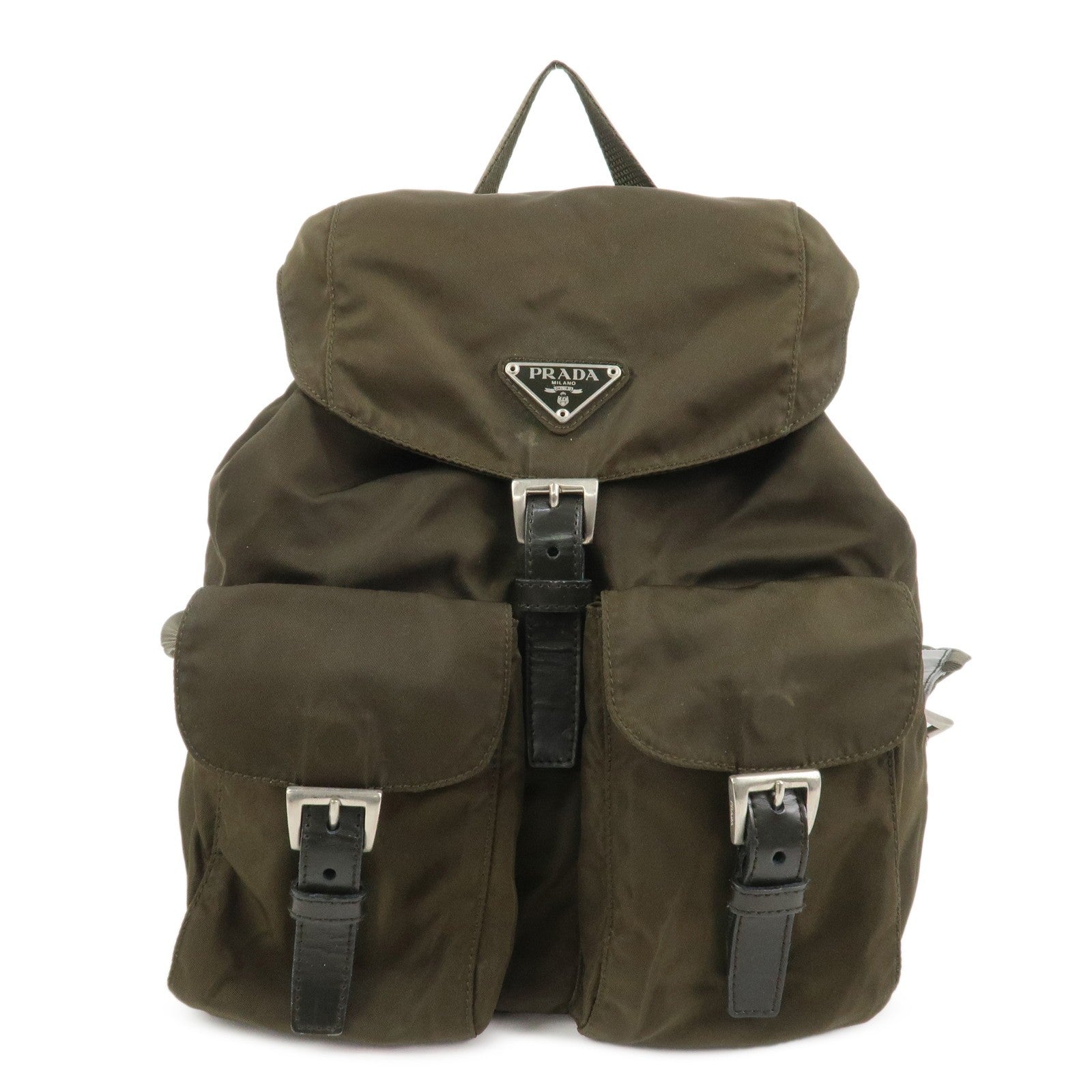 Prada Backpack - Khaki, Nylon and Leather