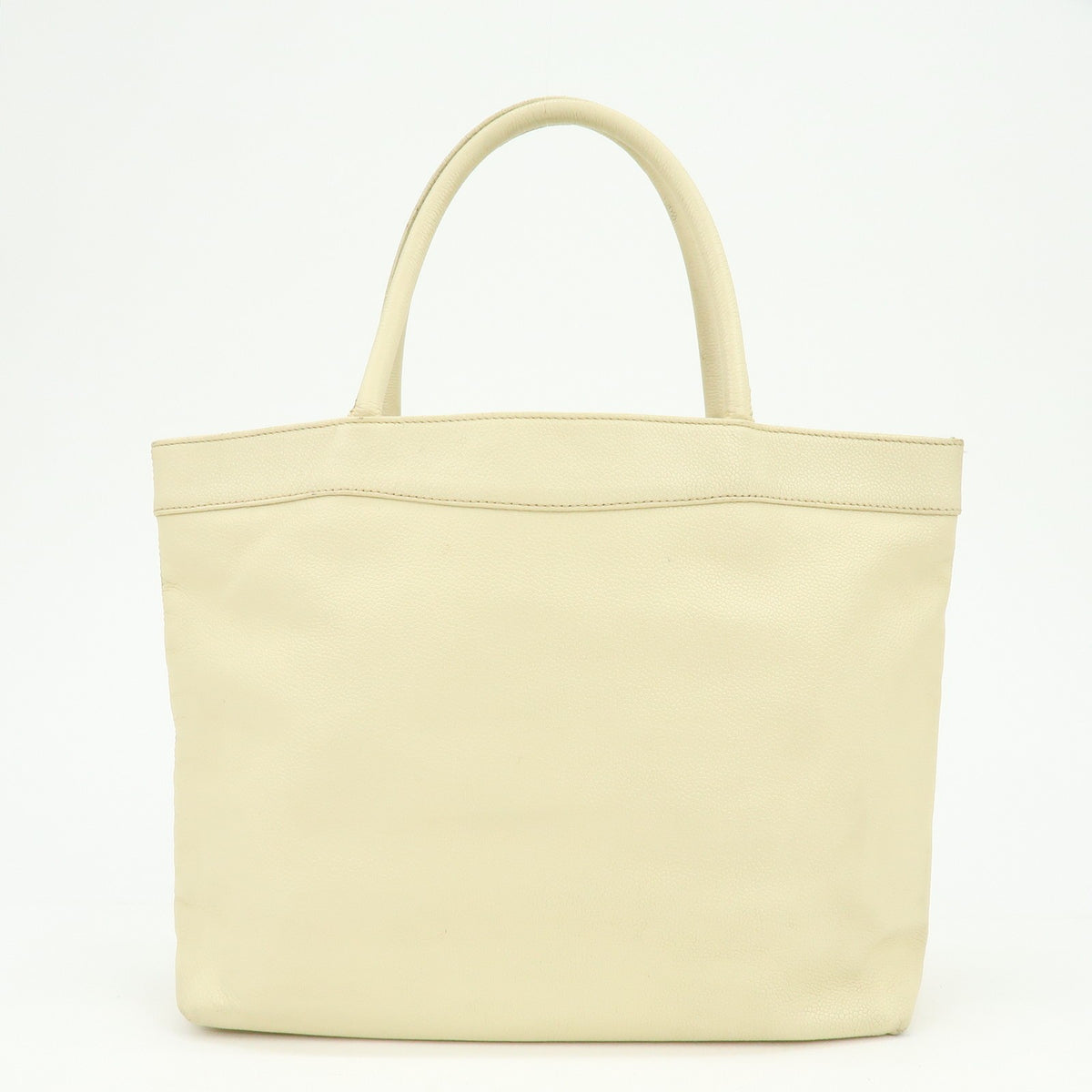 Chanel Coco Mark Caviarskin Tote Bag - Ivory, Leather