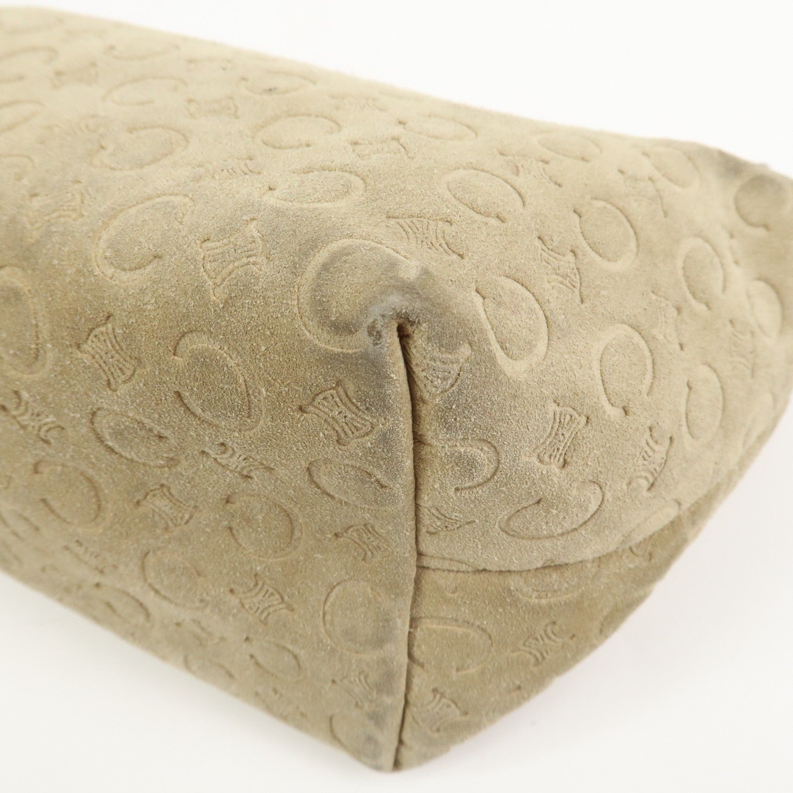 Celine C Macadam Hand Bag - Beige, Suede Leather