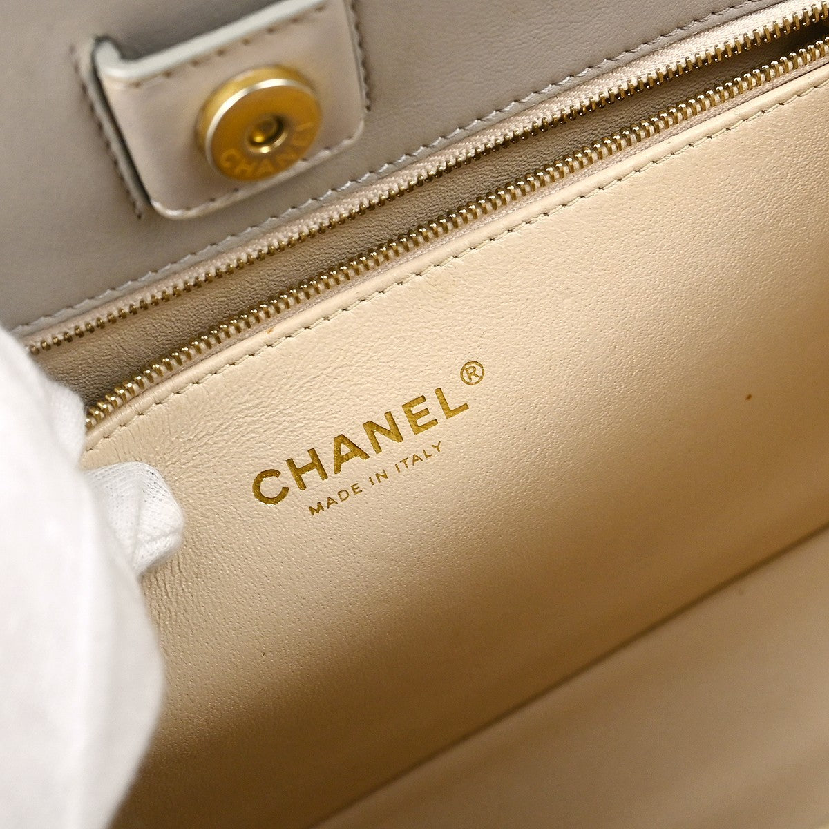 Chanel 2way Handbag - Gray, Calfskin