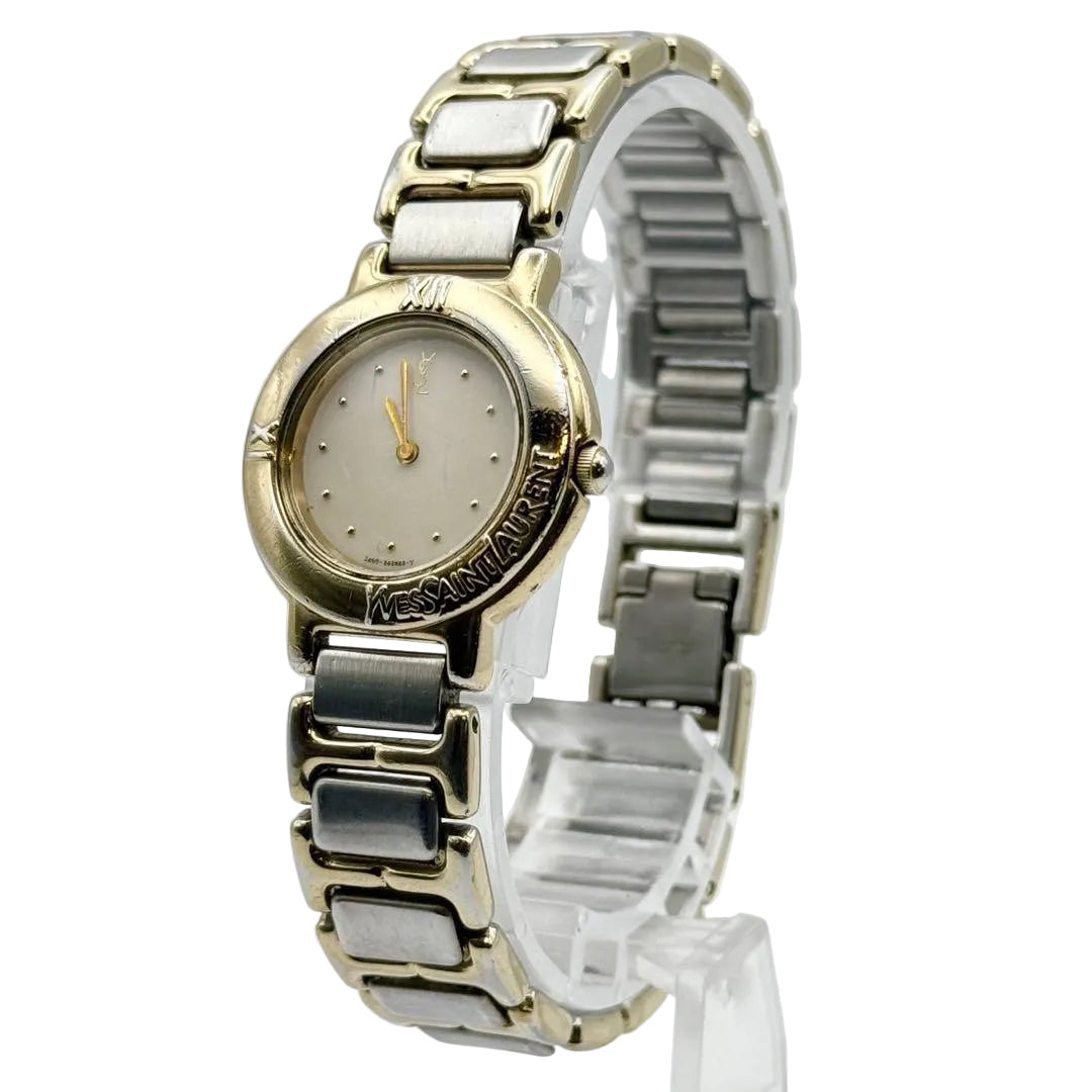 Saint Laurent Quartz Wristwatch - White, Gold