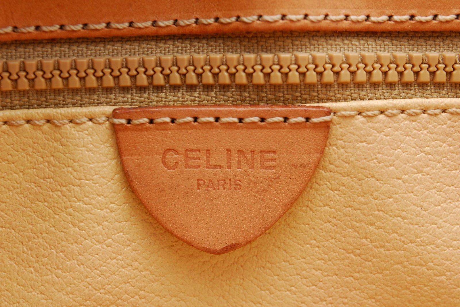 Celine Macadam Tote Hand Bag - Beige, PVC Leather
