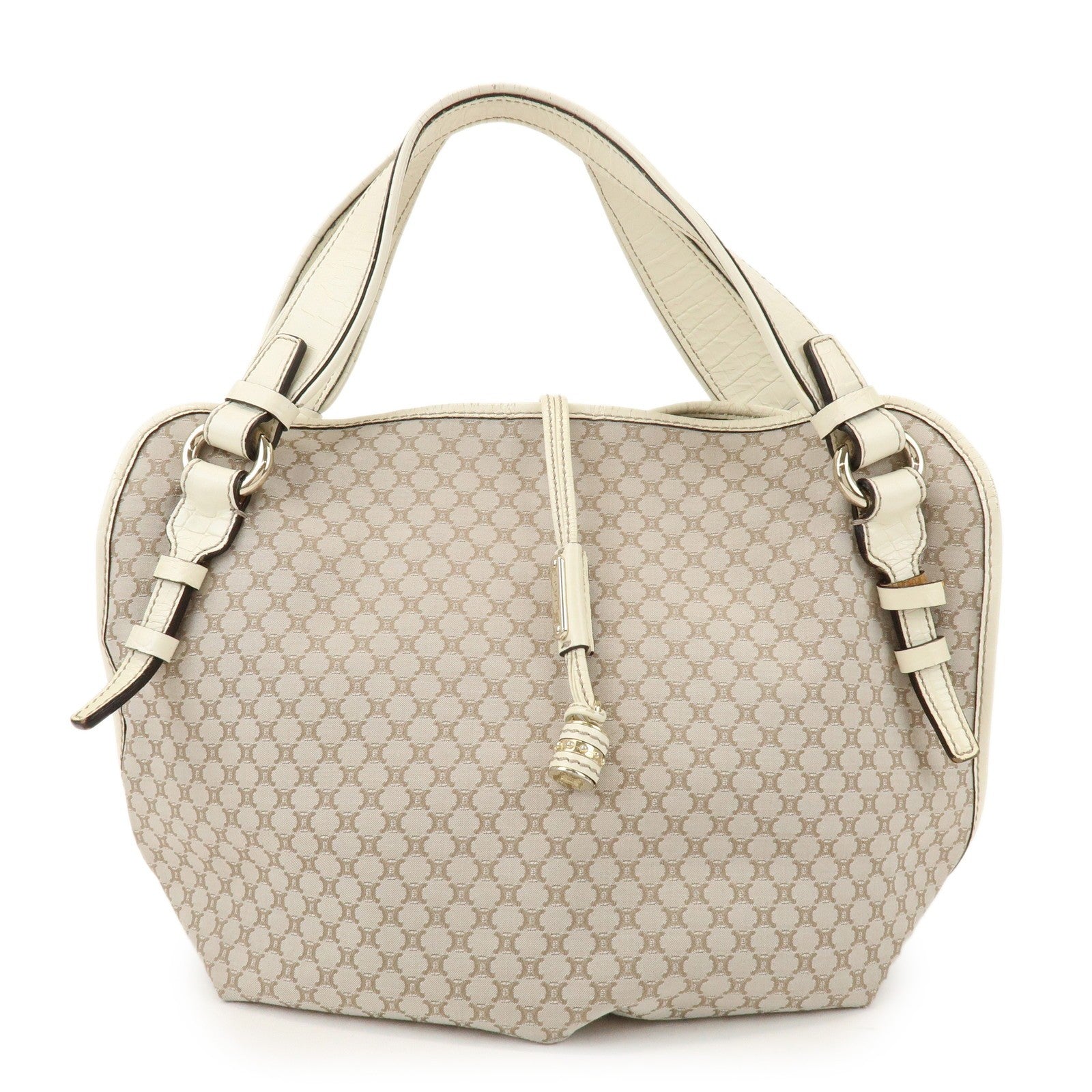 Celine Macadam Shoulder Bag - Beige Ivory, Canvas Leather