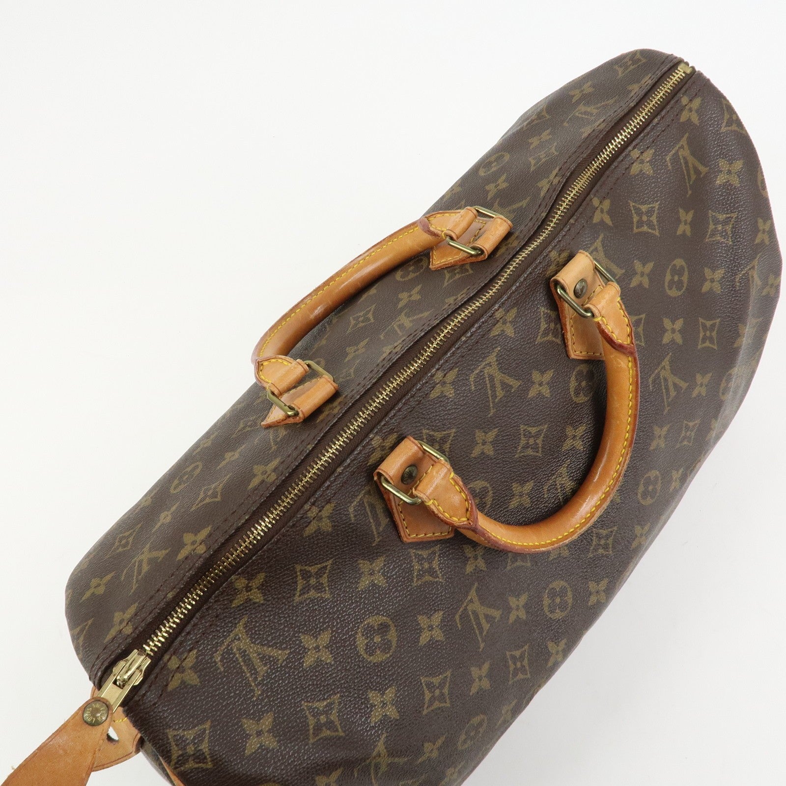 Louis Vuitton Monogram Speedy 40 Hand Bag - Brown, Monogram Canvas