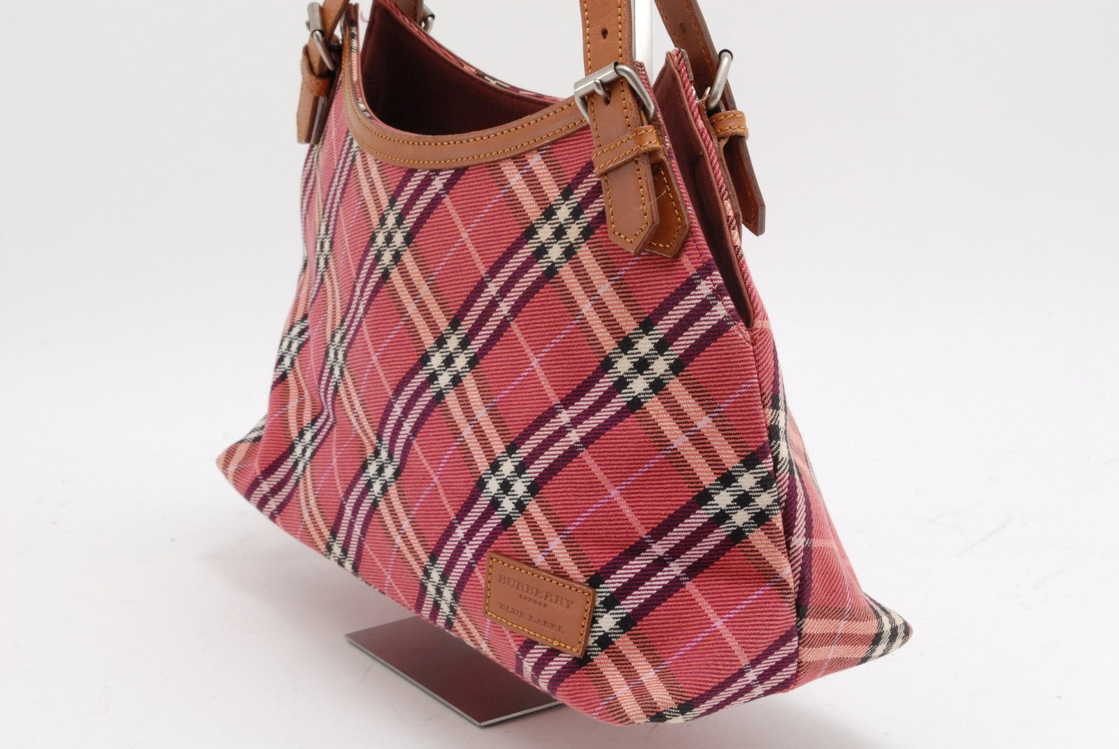 Burberry Nova Check Shoulder Bag - Pink, Canvas