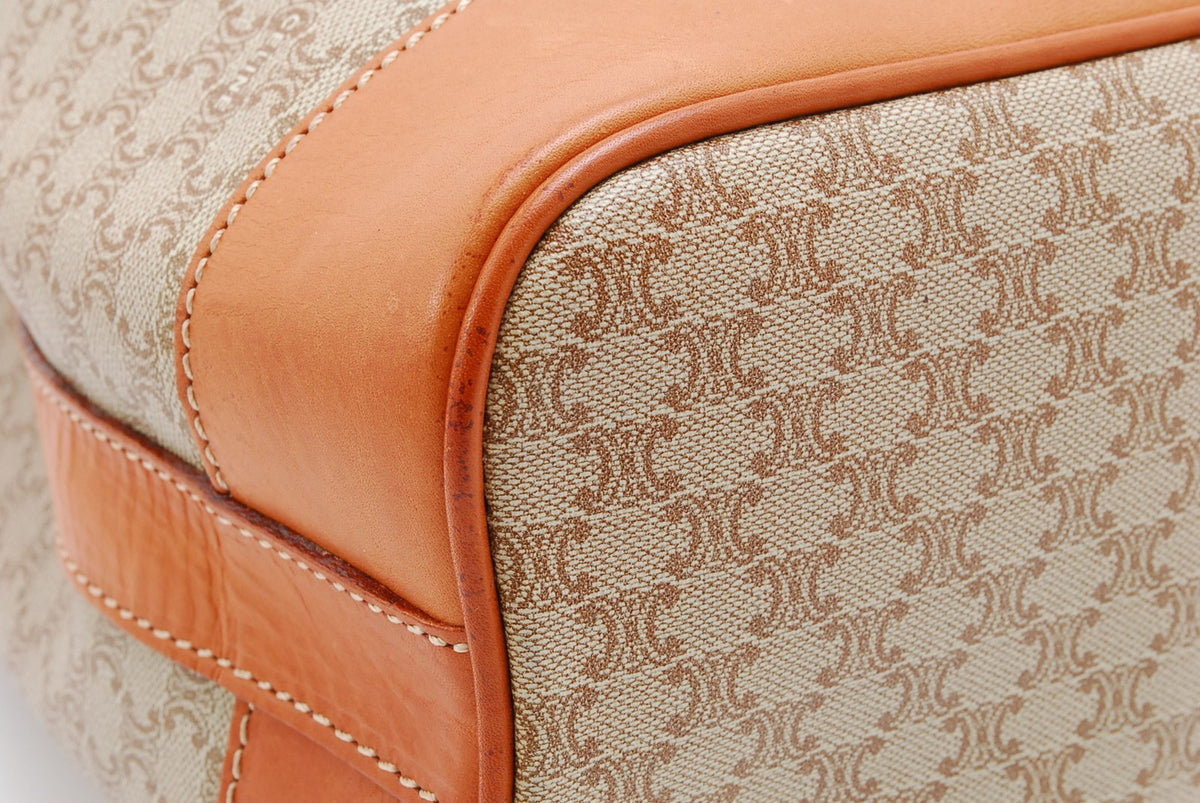 Celine Macadam Shoulder Bag - Beige, Canvas and Leather- מגיע עם הארנק!