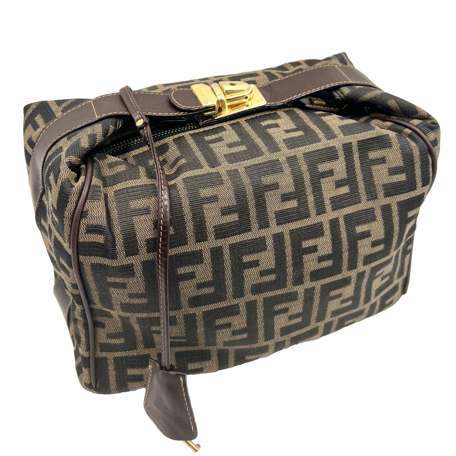 Fendi Vanity Hand Tote Bag - Brown, Canvas and Leather