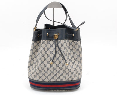 Gucci Sherry Line Shoulder Bag - Navy, PVC Leather