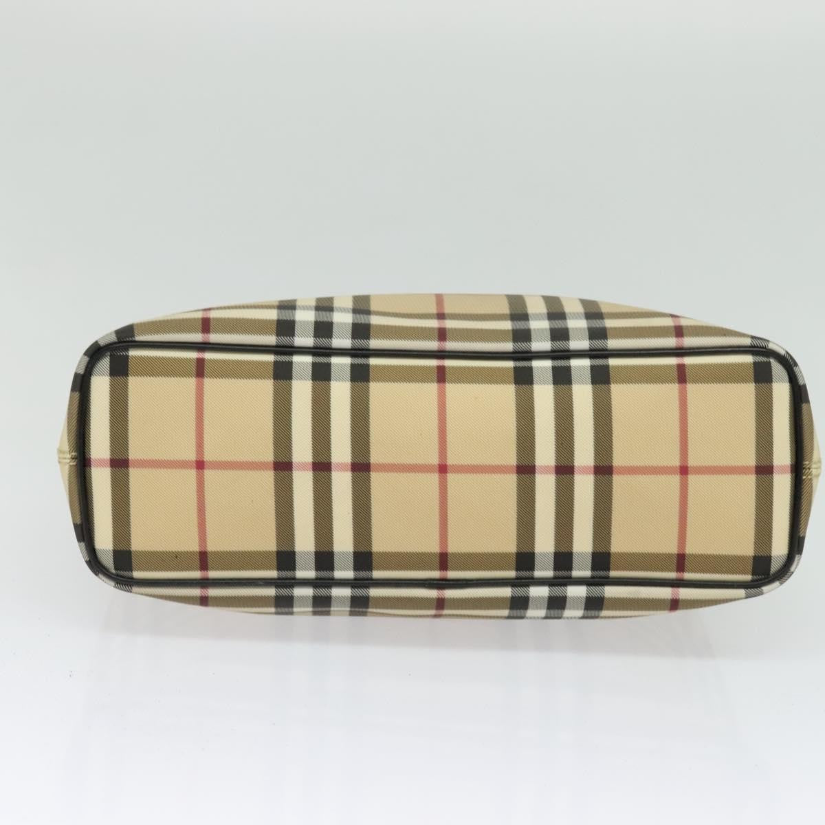 Burberry Nova Check Handbag - Beige/Silver, PVC Leather