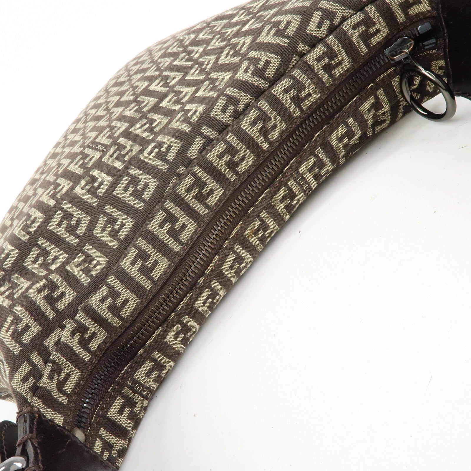 Fendi Shoulder Bag - Dark Brown, Canvas and Leather