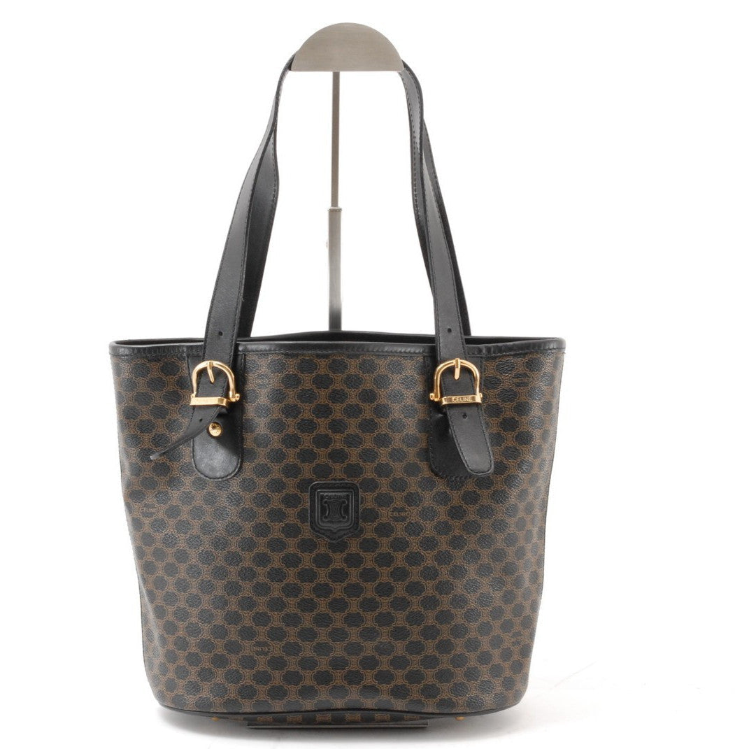 Celine Macadam Tote Bag - Black, PVC Coated Canvas