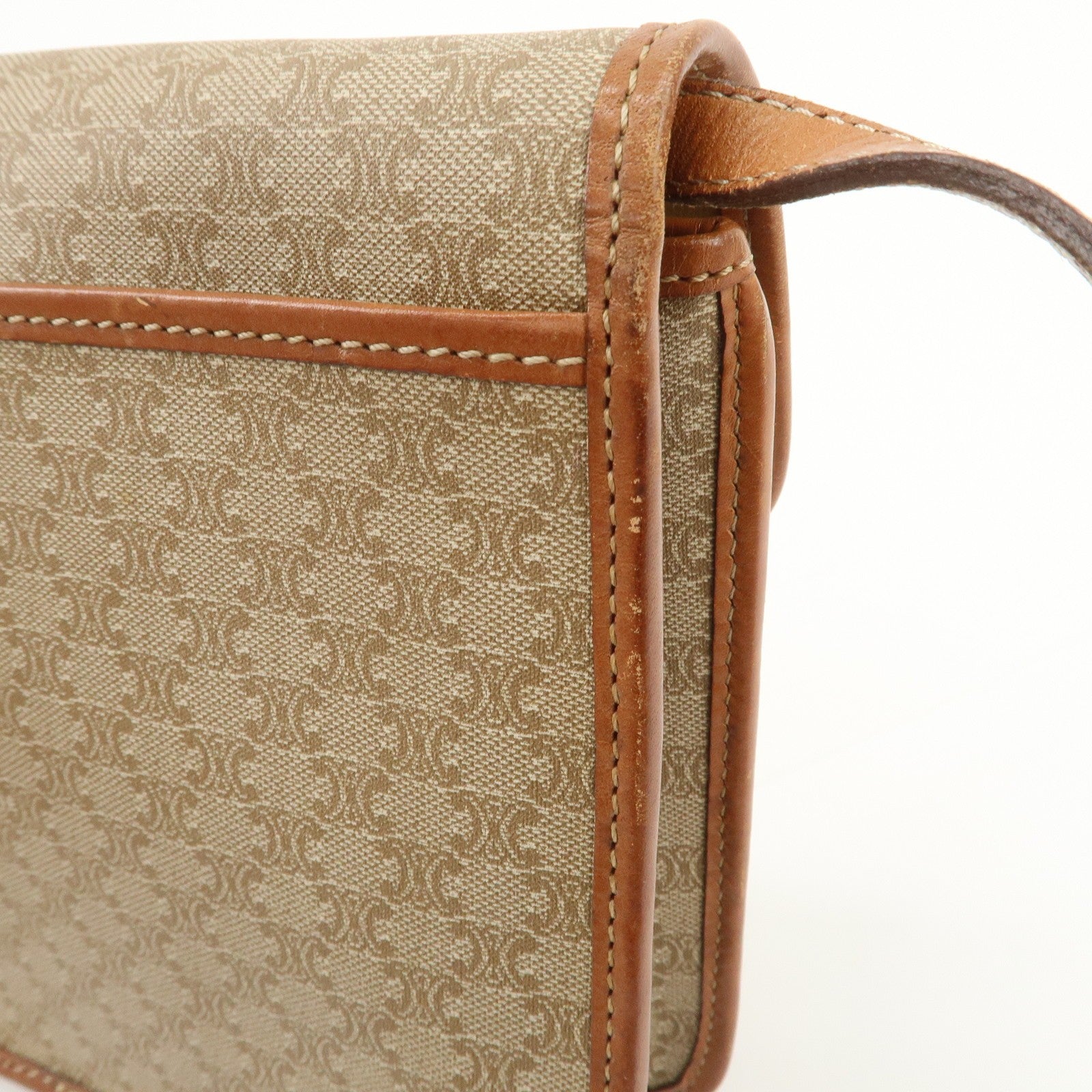 Celine C Macadam 2Way Bag - Beige Brown, PVC Leather