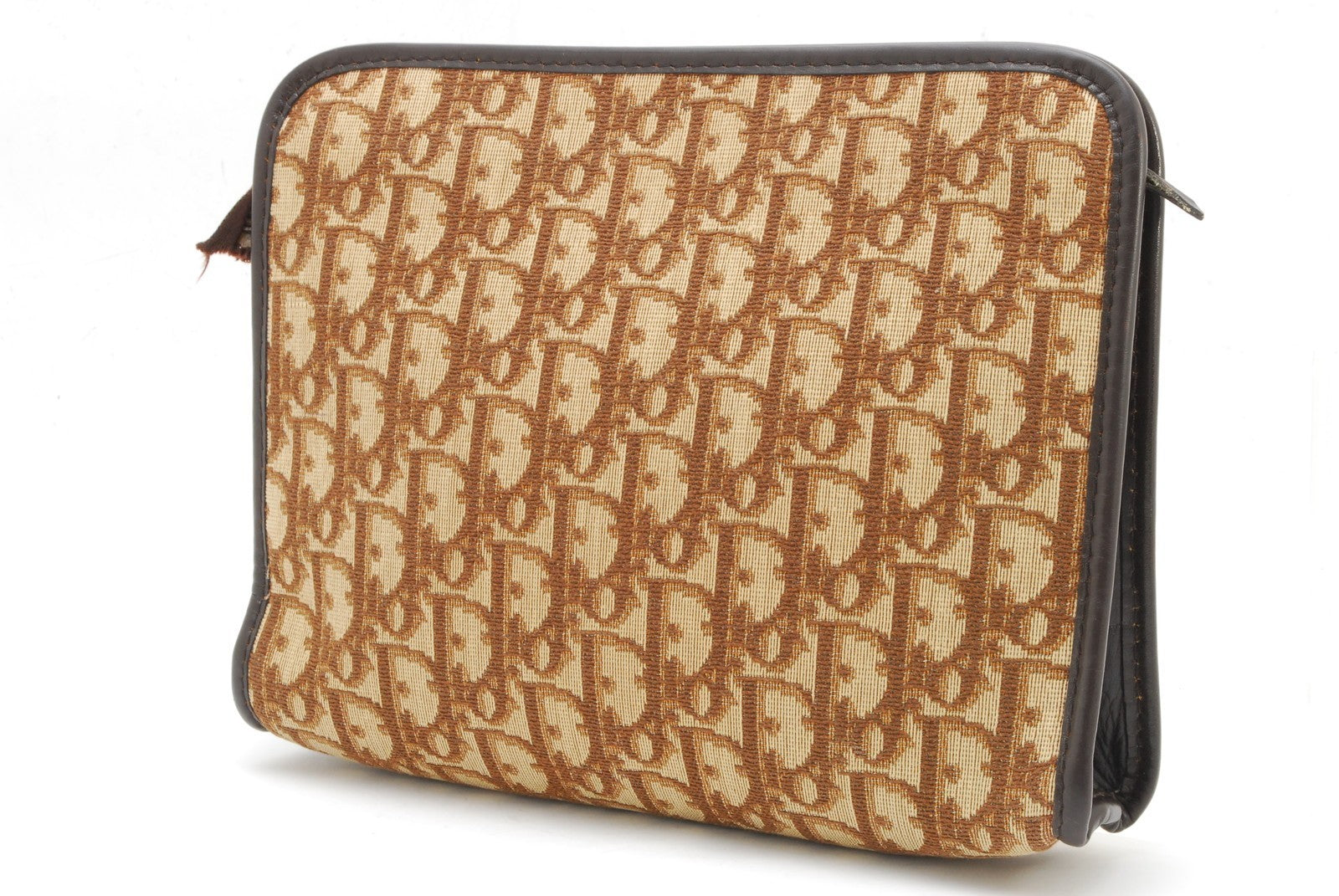 Dior Christian Trotter Clutch - Brown, Canvas Leather