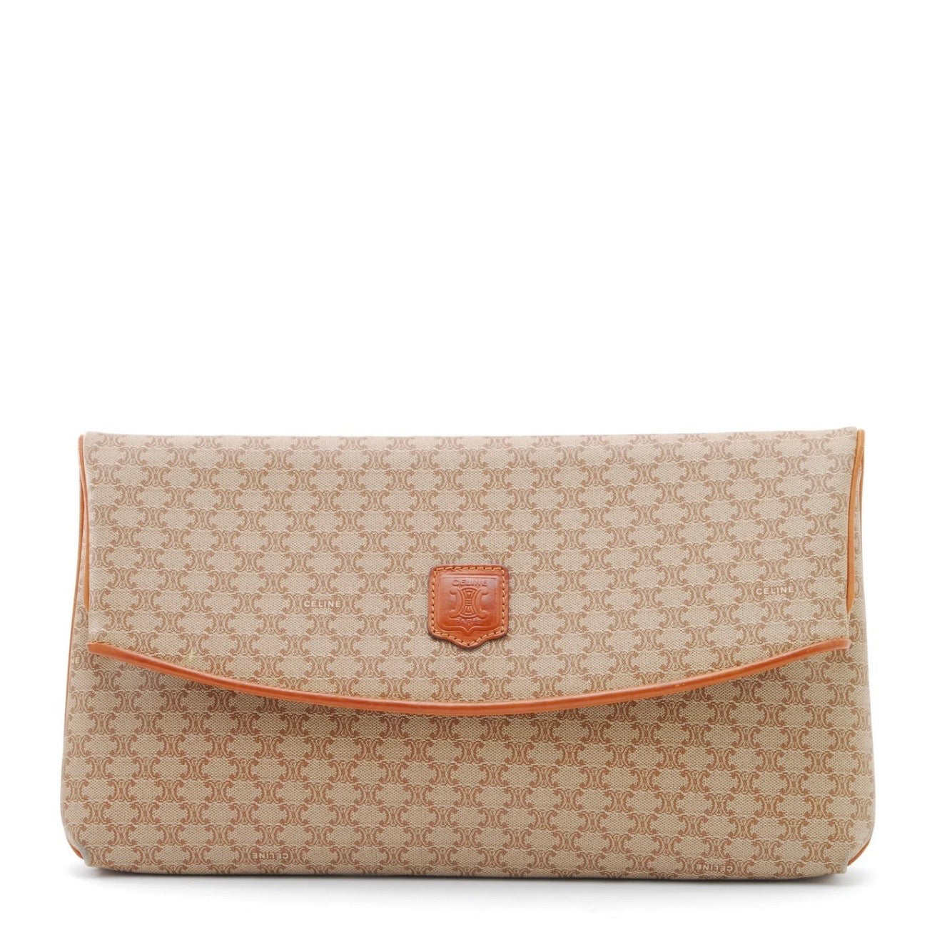 Celine Macadam Clutch Bag - Beige, Leather, PVC