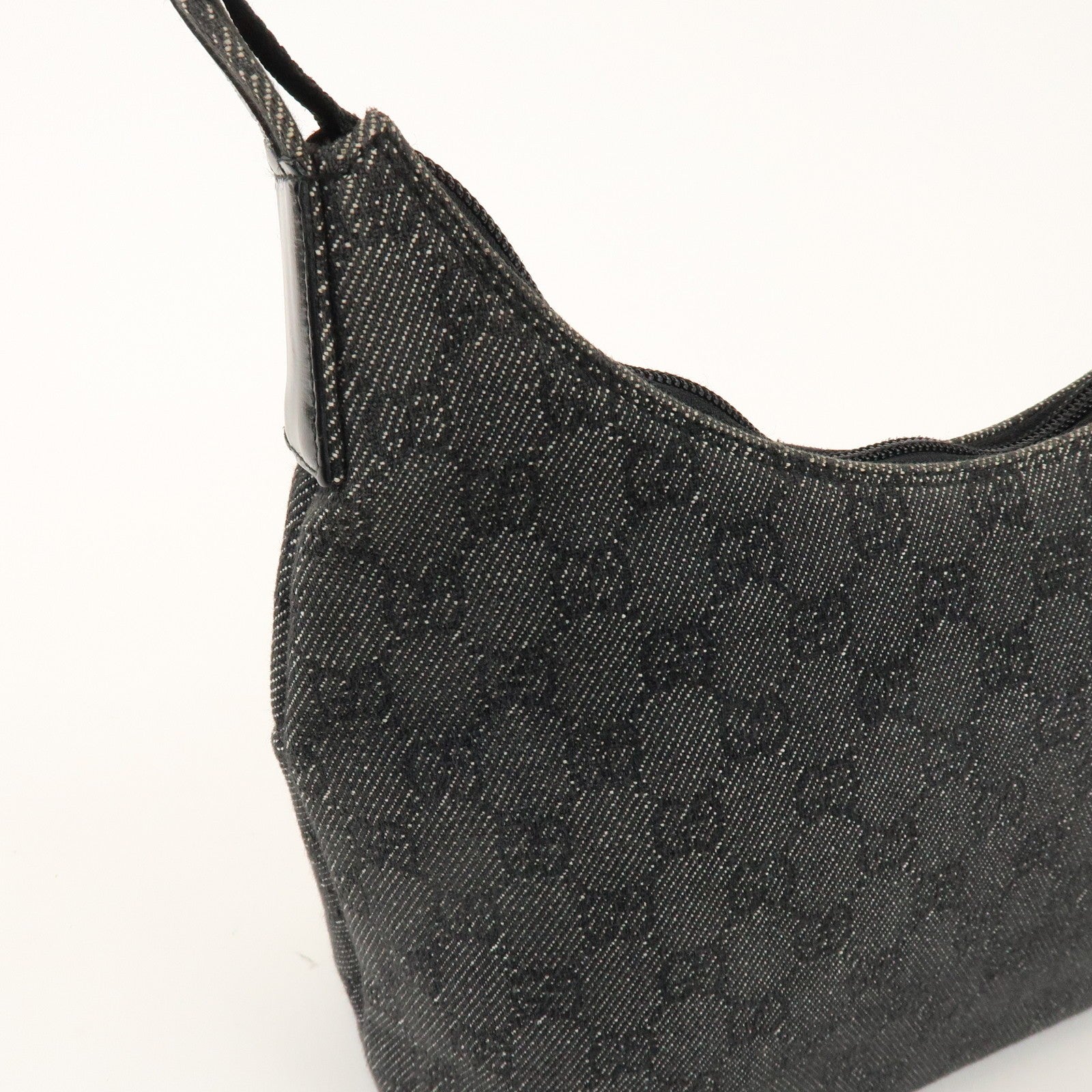 Gucci Shoulder Bag - Black, GG Denim, Leather