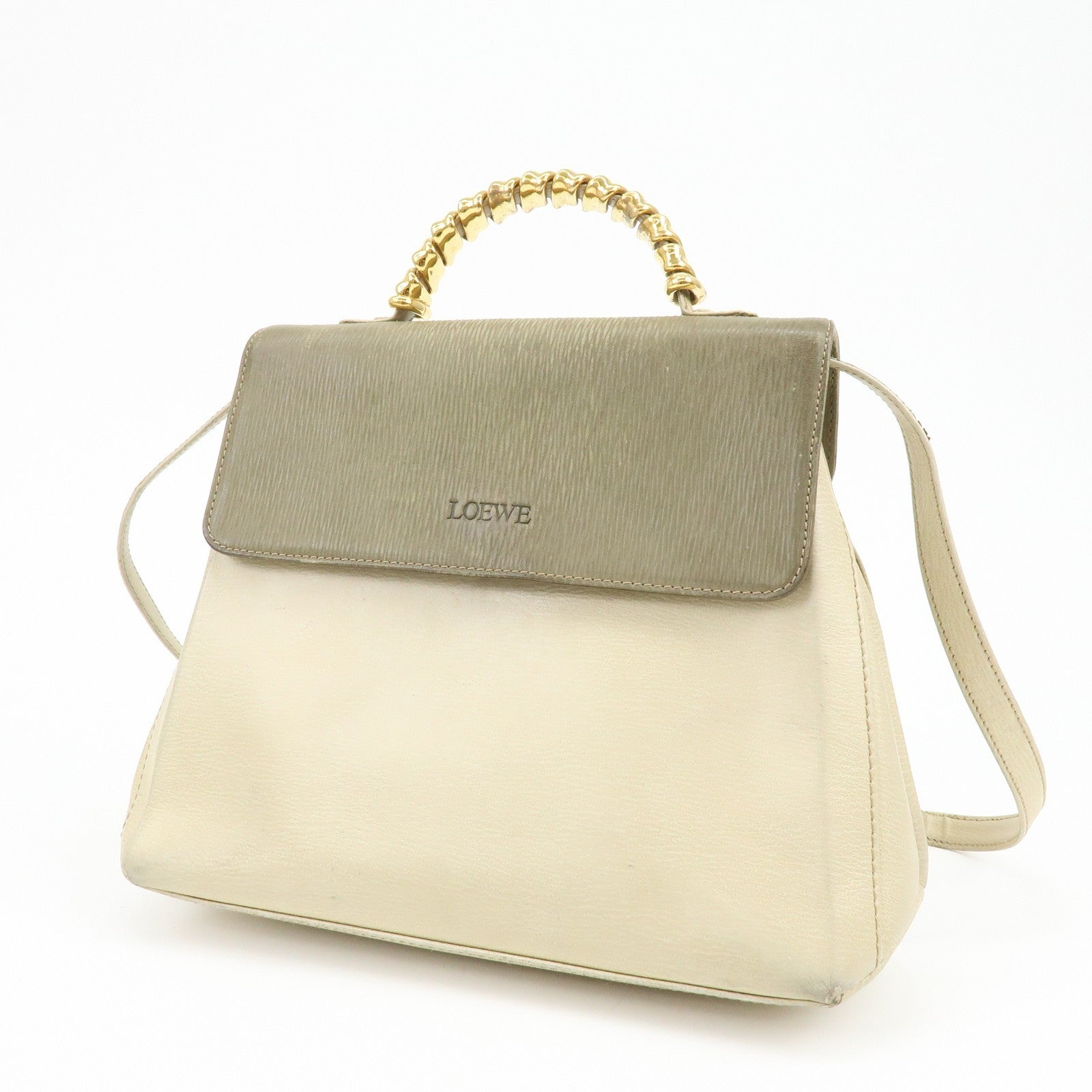 Loewe Velazquez Hand Bag - Ivory, Leather Suede