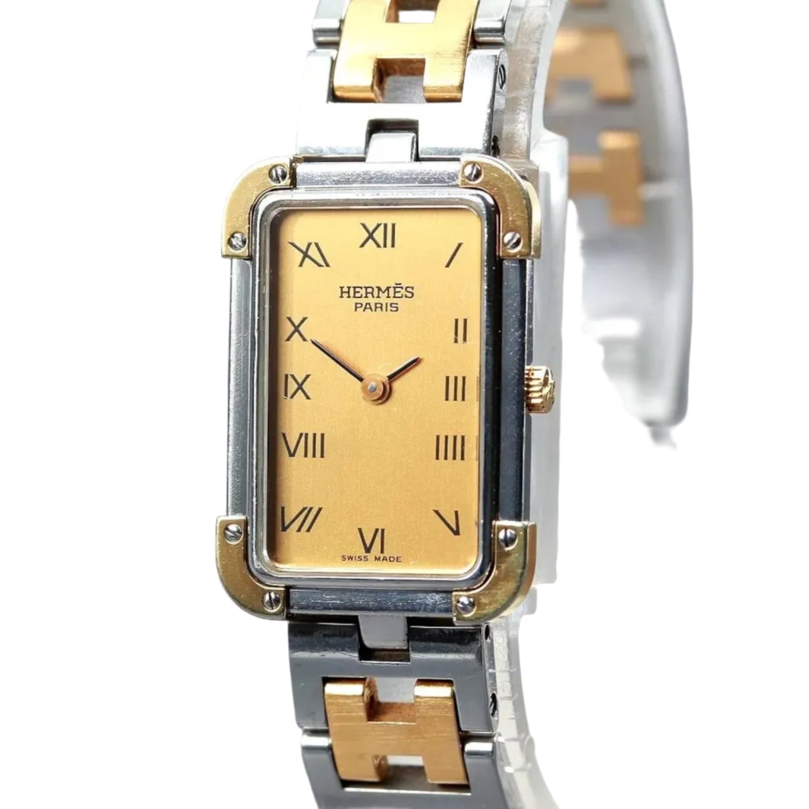 Hermès Croisiere CR1.240 Watch - Gold, Stainless Steel