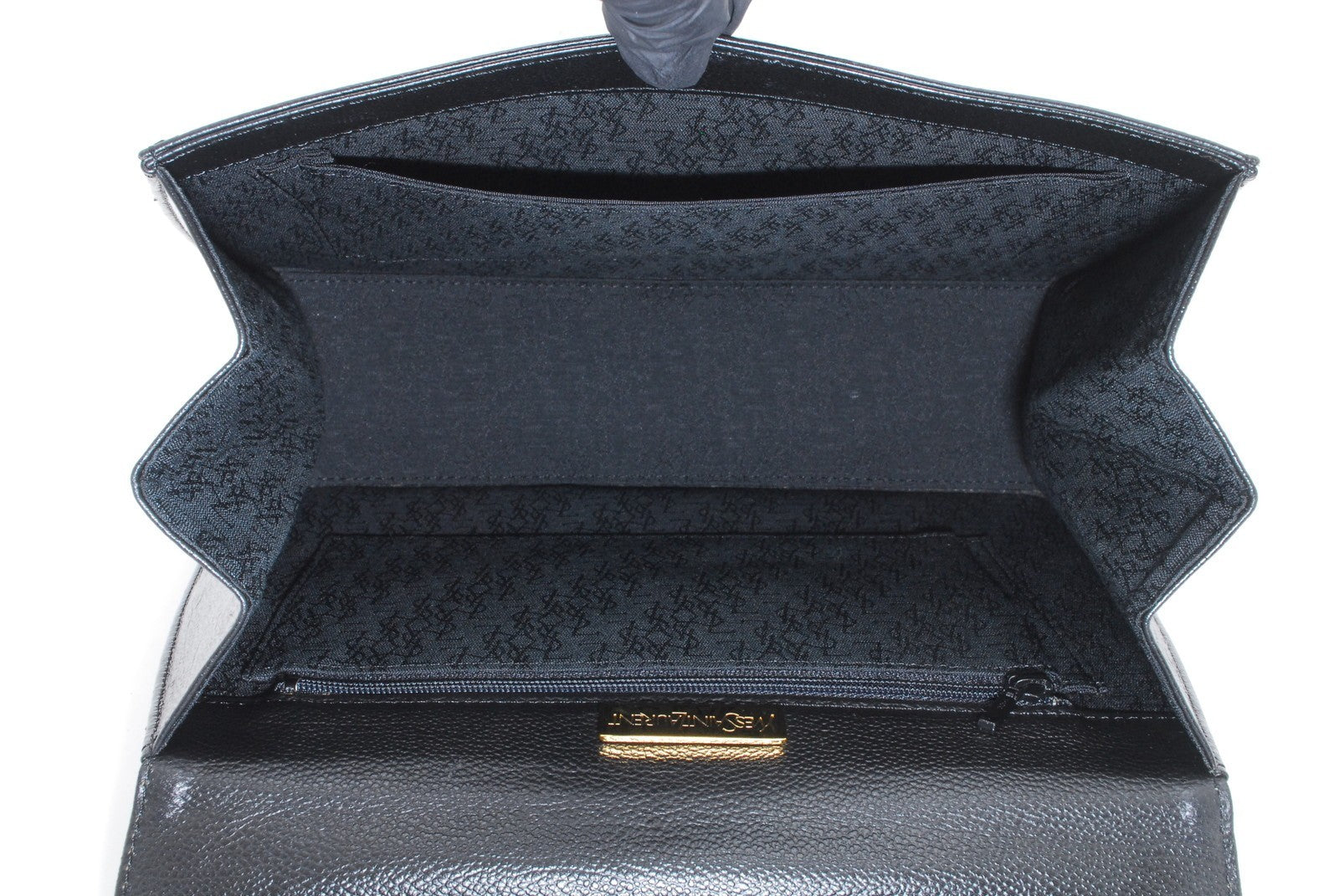 Saint Laurent Yves Saint Laurent Top Hand Bag - Black, Leather